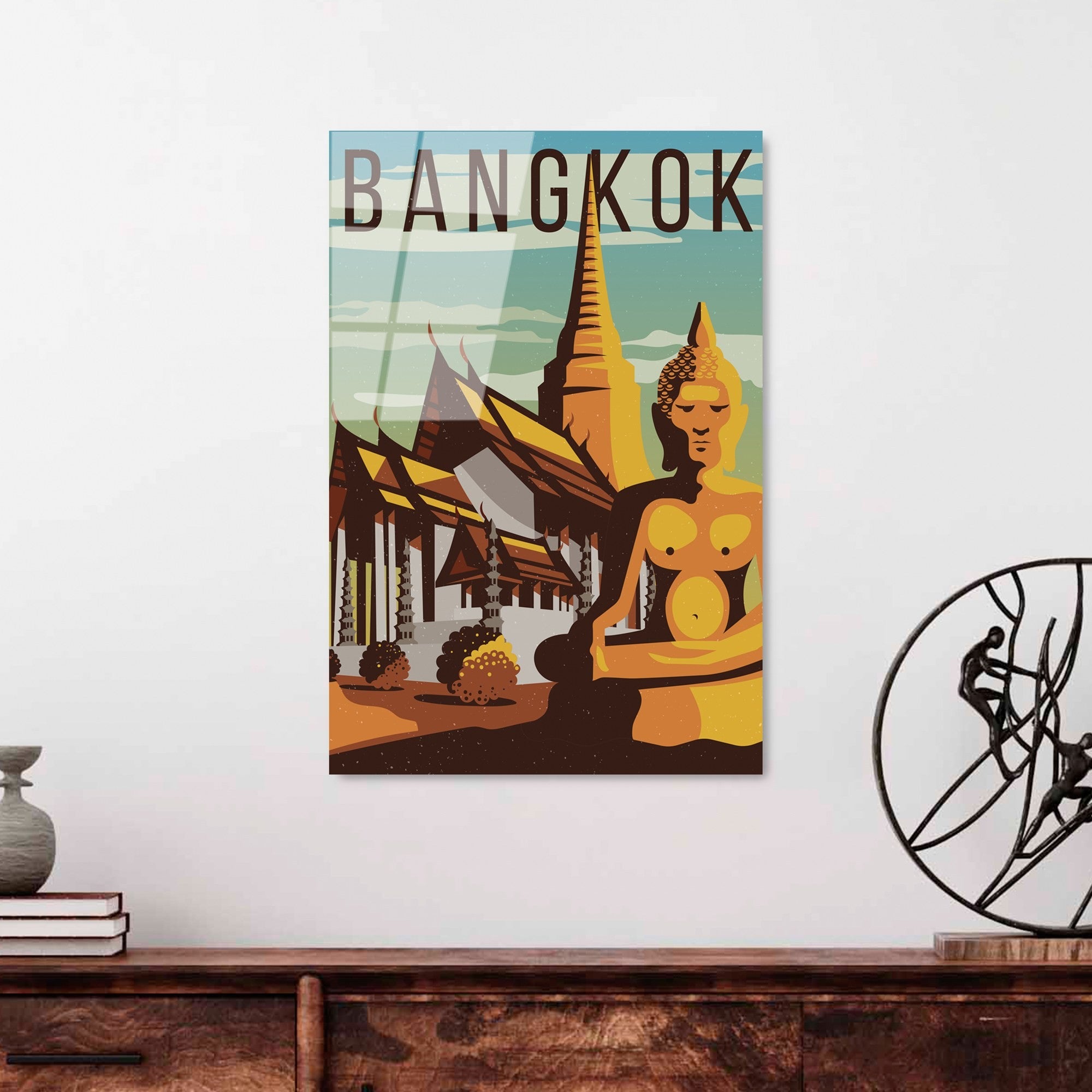 Quadro Decorativo em Vidro Temperado 4 mm UV-1018, Multicor, 30 x 45 cm (123BZM2513)