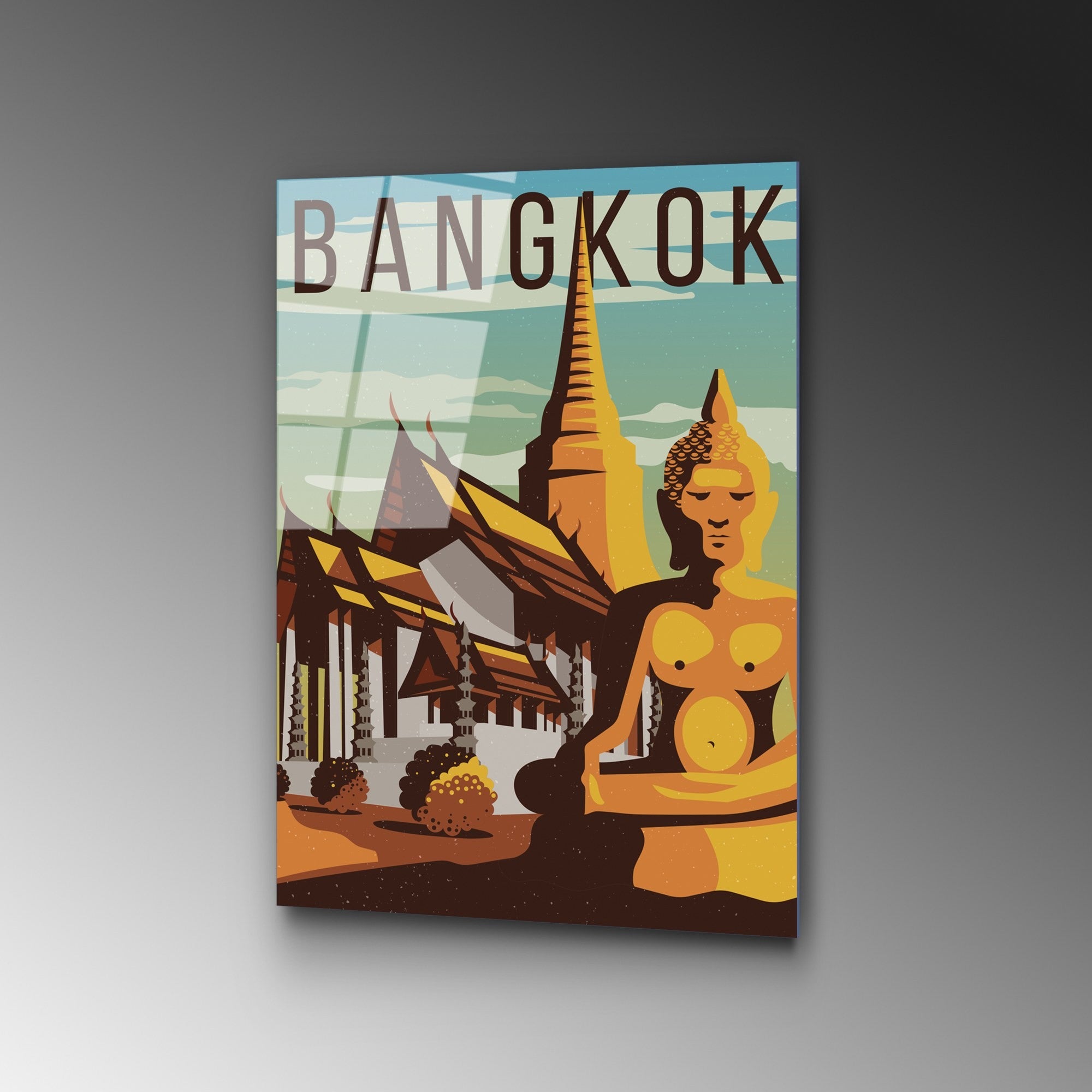 Quadro Decorativo em Vidro Temperado 4 mm UV-1018, Multicor, 30 x 45 cm (123BZM2513)