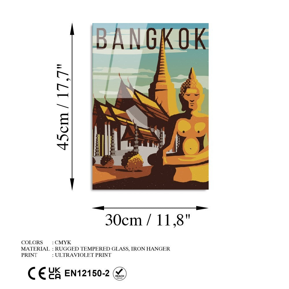 Quadro Decorativo em Vidro Temperado 4 mm UV-1018, Multicor, 30 x 45 cm (123BZM2513)