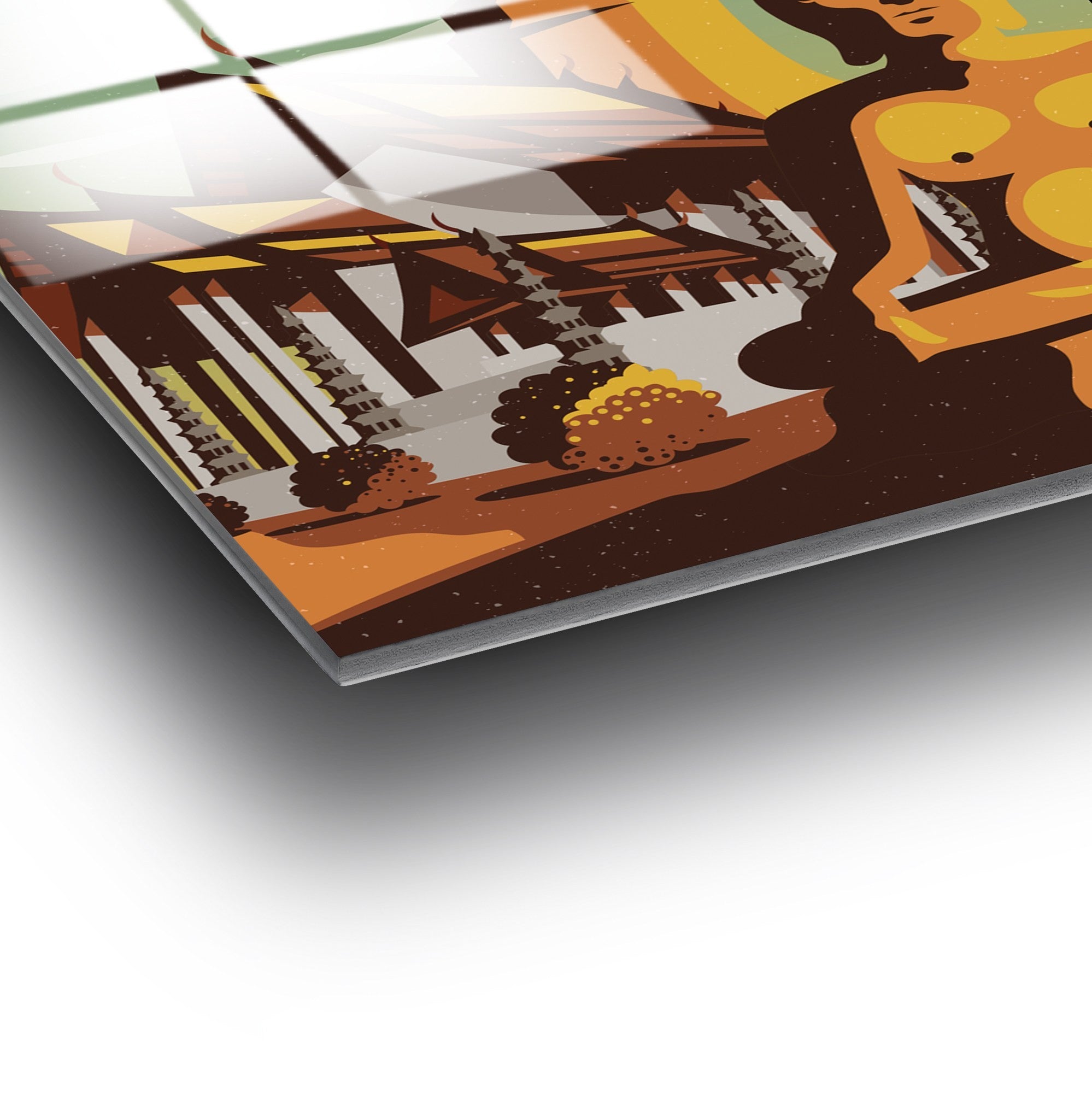 Quadro Decorativo em Vidro Temperado 4 mm UV-1018, Multicor, 30 x 45 cm (123BZM2513)