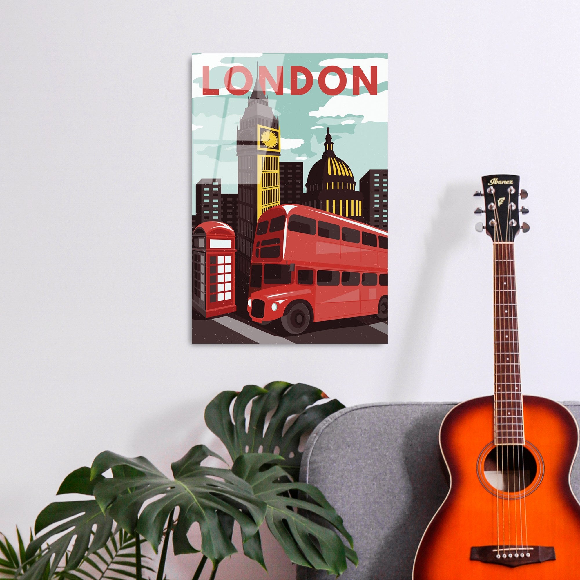 Quadro Decorativo 100% Vidro Temperado UV-1020, Multicolor, 30 x 45 cm (4 mm)