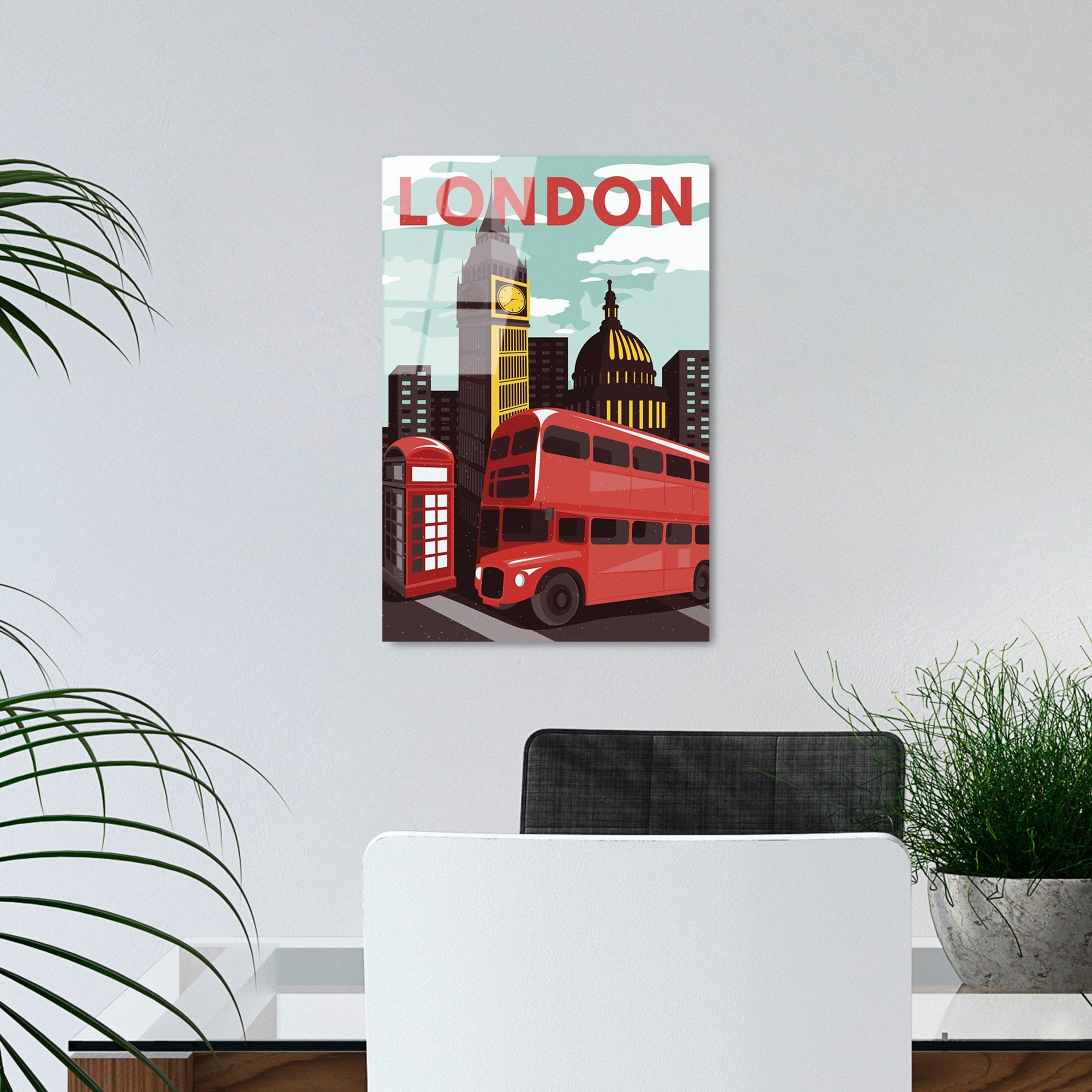 Quadro Decorativo 100% Vidro Temperado UV-1020, Multicolor, 30 x 45 cm (4 mm)