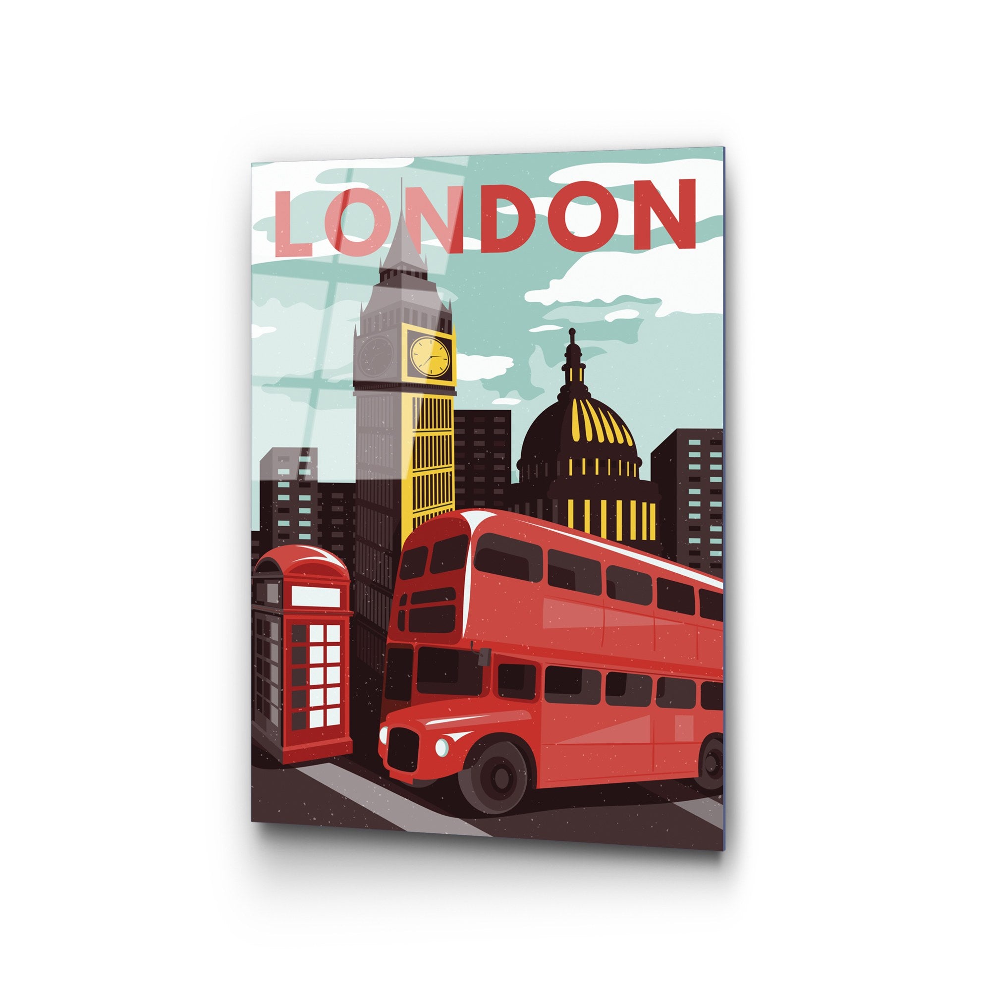 Quadro Decorativo 100% Vidro Temperado UV-1020, Multicolor, 30 x 45 cm (4 mm)