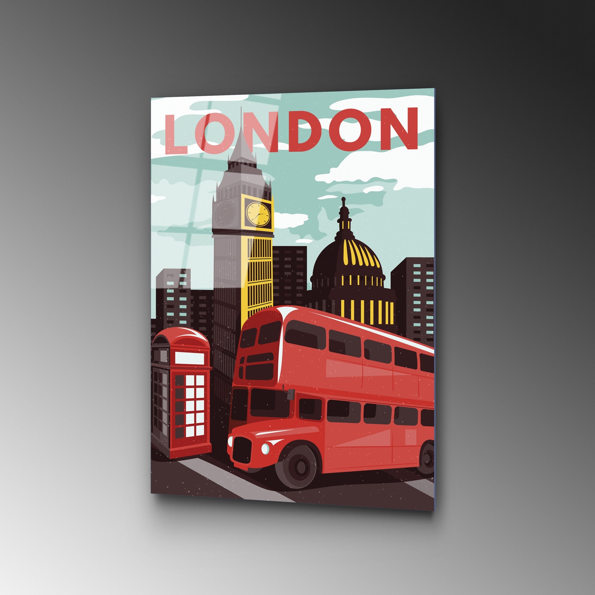 Quadro Decorativo 100% Vidro Temperado UV-1020, Multicolor, 30 x 45 cm (4 mm)