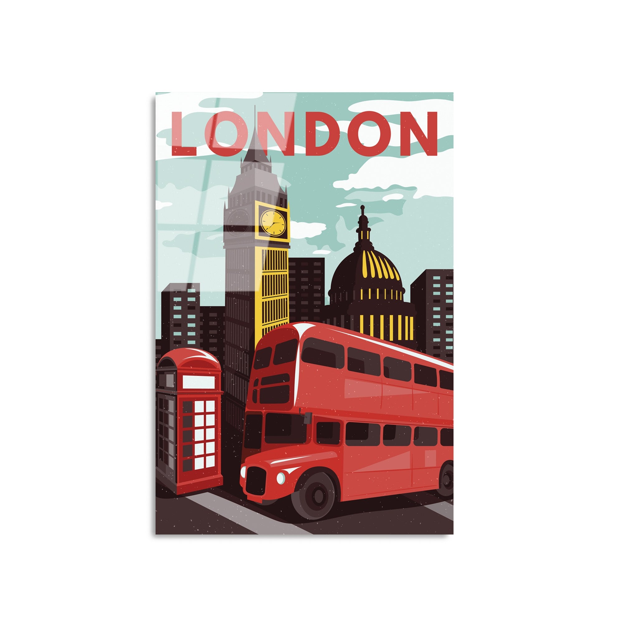 Quadro Decorativo 100% Vidro Temperado UV-1020, Multicolor, 30 x 45 cm (4 mm)