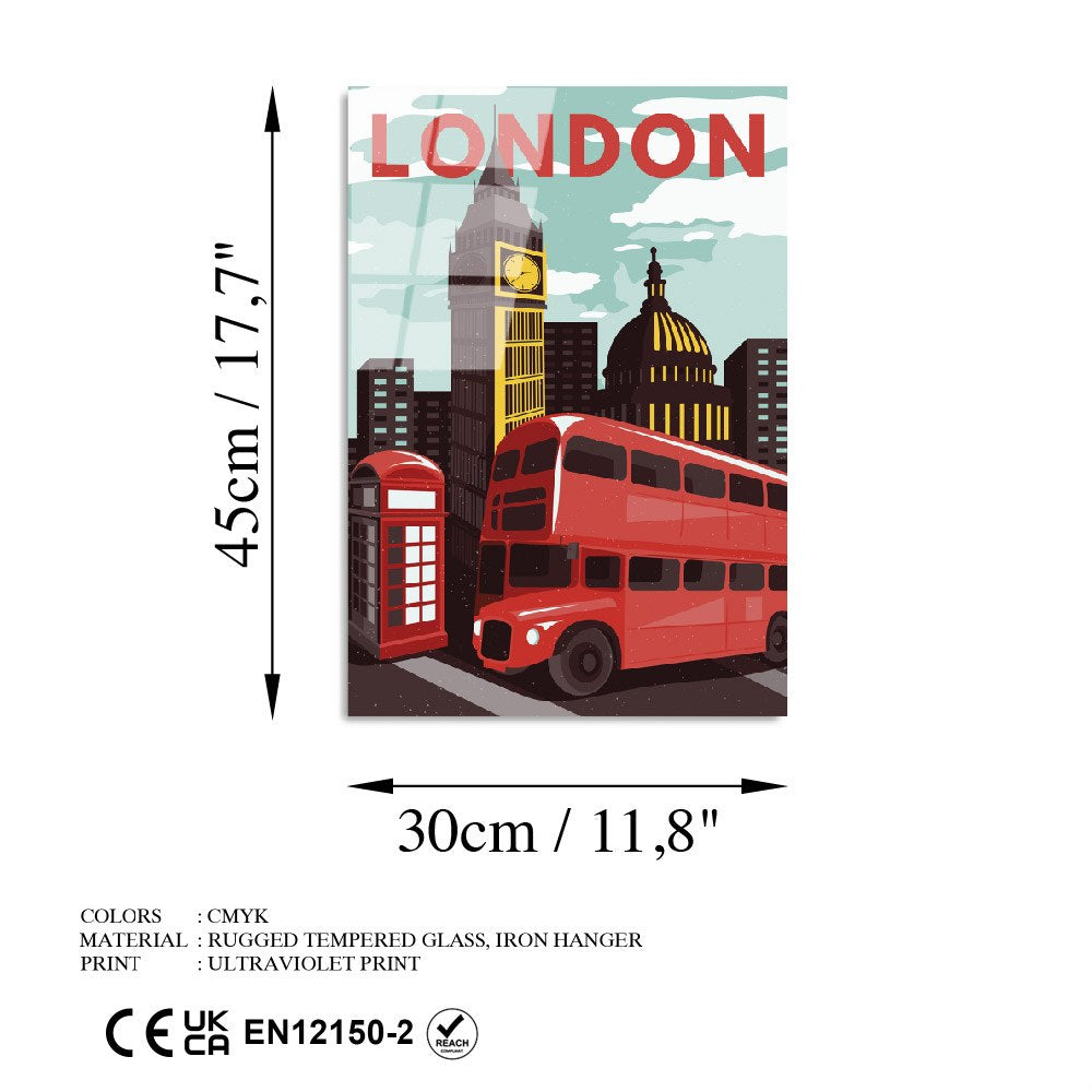 Quadro Decorativo 100% Vidro Temperado UV-1020, Multicolor, 30 x 45 cm (4 mm)