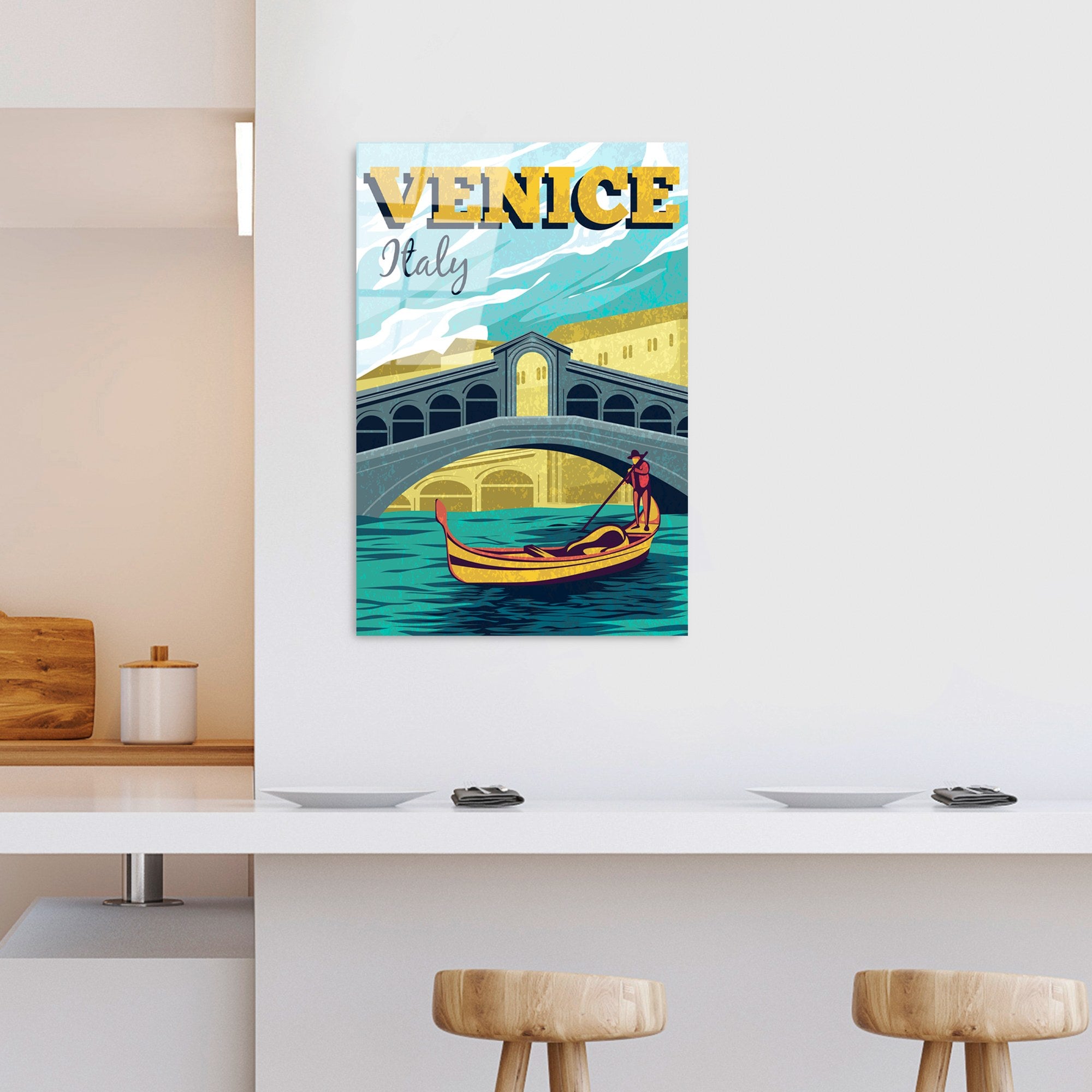 Quadro Decorativo em Vidro Temperado UV-1022, 30 x 45 cm, Multicolor, 4 mm