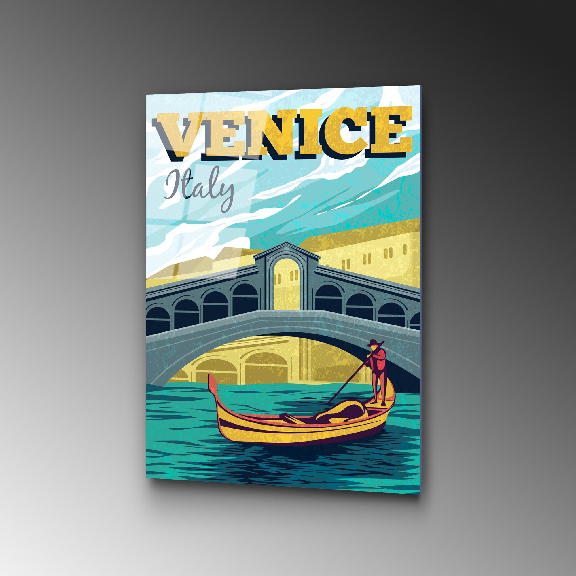 Quadro Decorativo em Vidro Temperado UV-1022, 30 x 45 cm, Multicolor, 4 mm