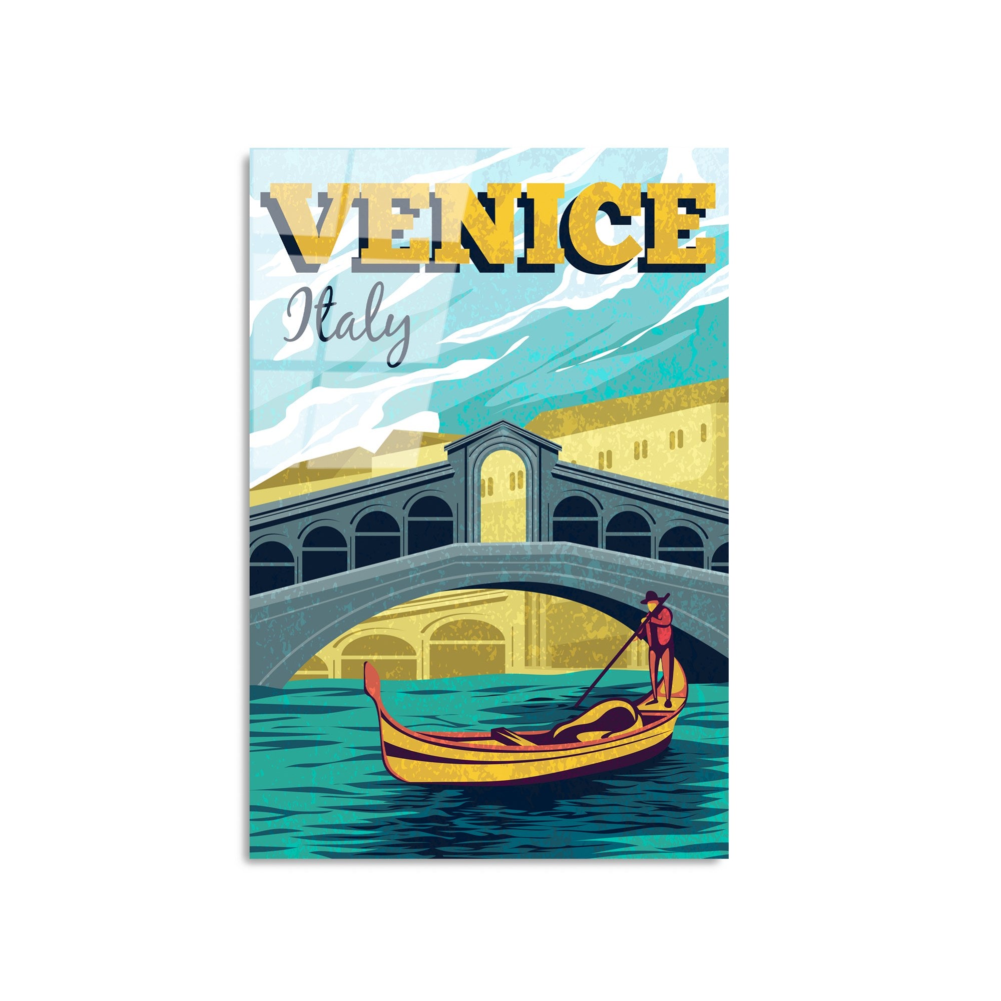 Quadro Decorativo em Vidro Temperado UV-1022, 30 x 45 cm, Multicolor, 4 mm