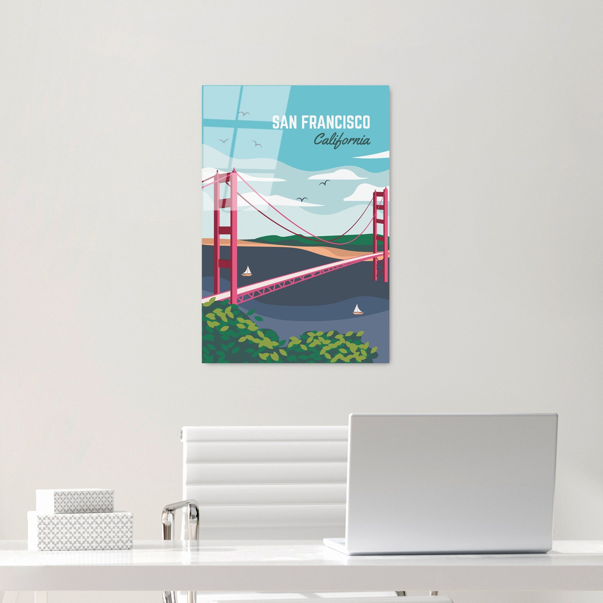 Quadro Decorativo em Vidro Temperado Multicolor 30x45 cm (4 mm) UV-1023