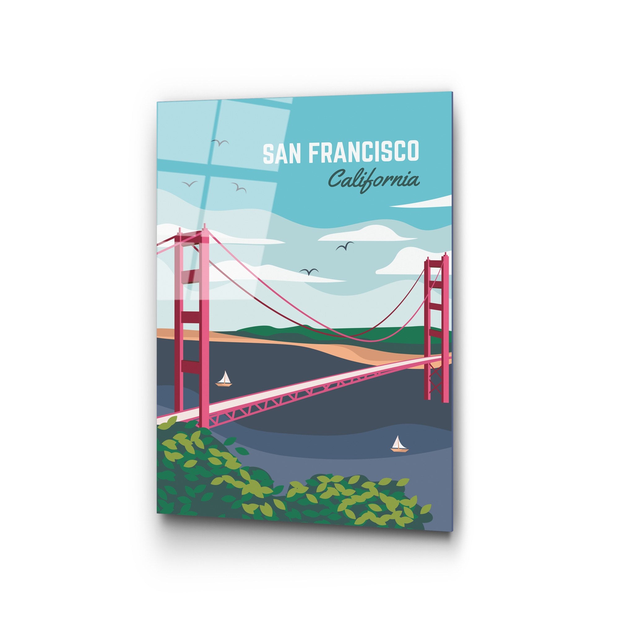 Quadro Decorativo em Vidro Temperado Multicolor 30x45 cm (4 mm) UV-1023