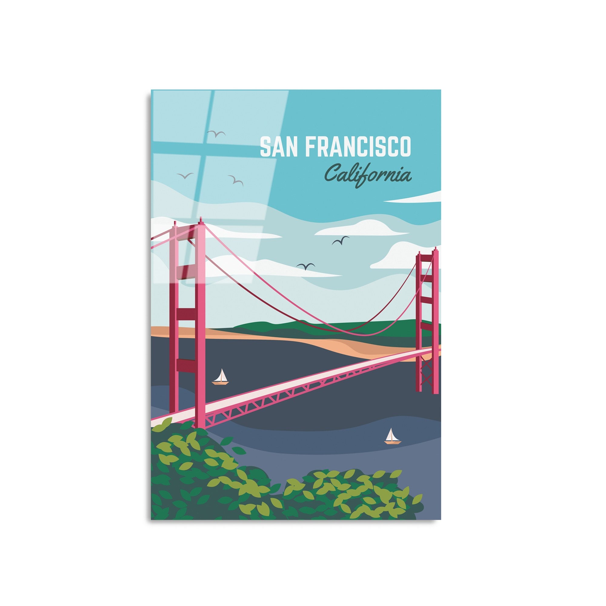 Quadro Decorativo em Vidro Temperado Multicolor 30x45 cm (4 mm) UV-1023