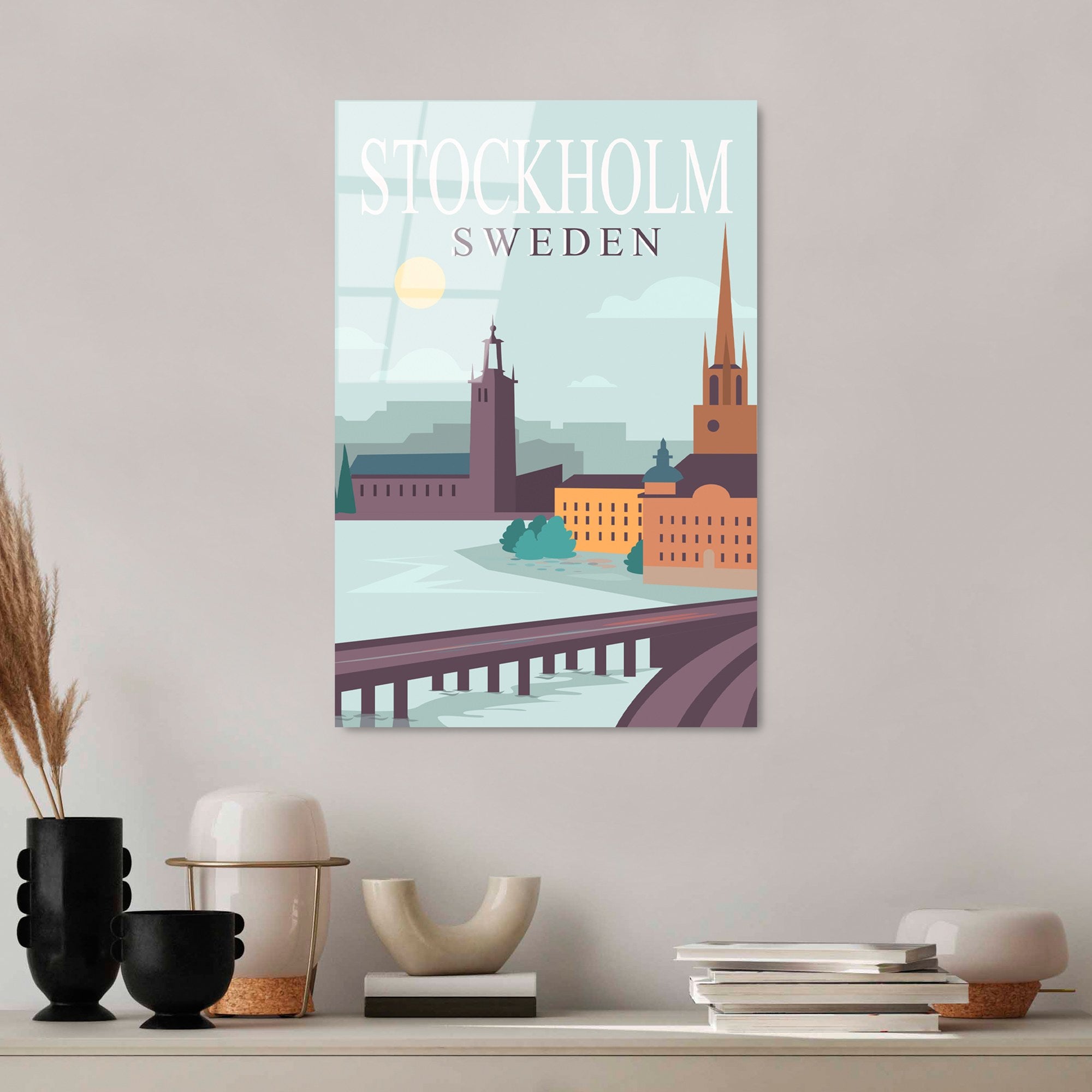 Quadro Decorativo em Vidro Temperado UV-1024, 30 x 45 cm, Multicolor, 4 mm