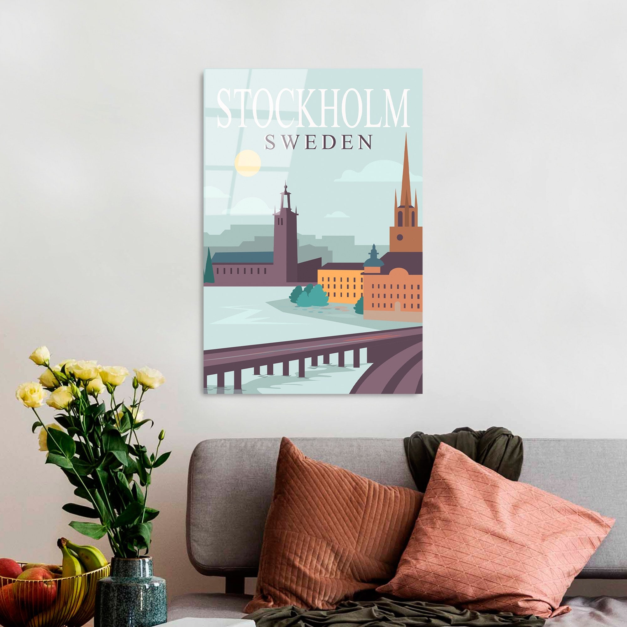 Quadro Decorativo em Vidro Temperado UV-1024, 30 x 45 cm, Multicolor, 4 mm