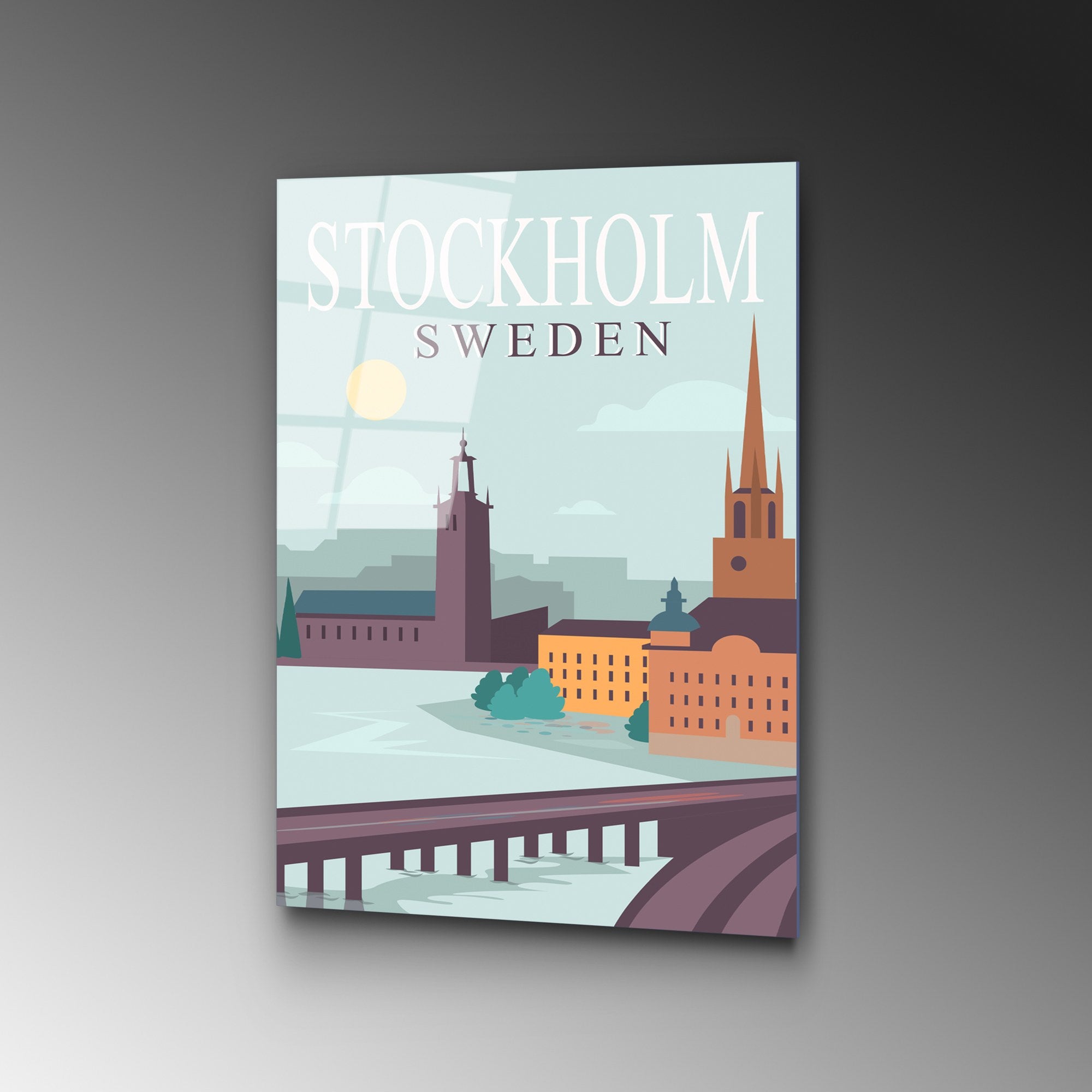 Quadro Decorativo em Vidro Temperado UV-1024, 30 x 45 cm, Multicolor, 4 mm