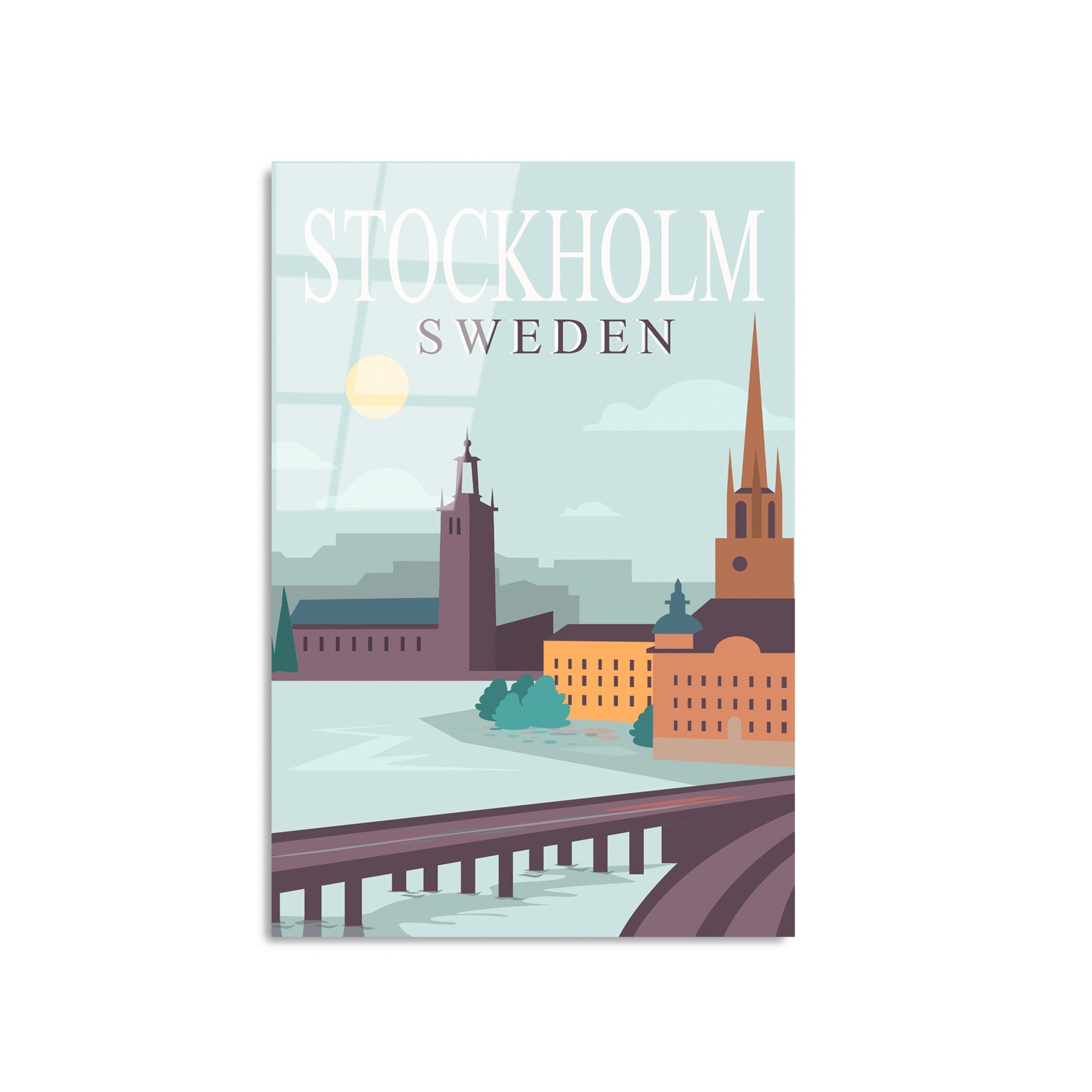 Quadro Decorativo em Vidro Temperado UV-1024, 30 x 45 cm, Multicolor, 4 mm