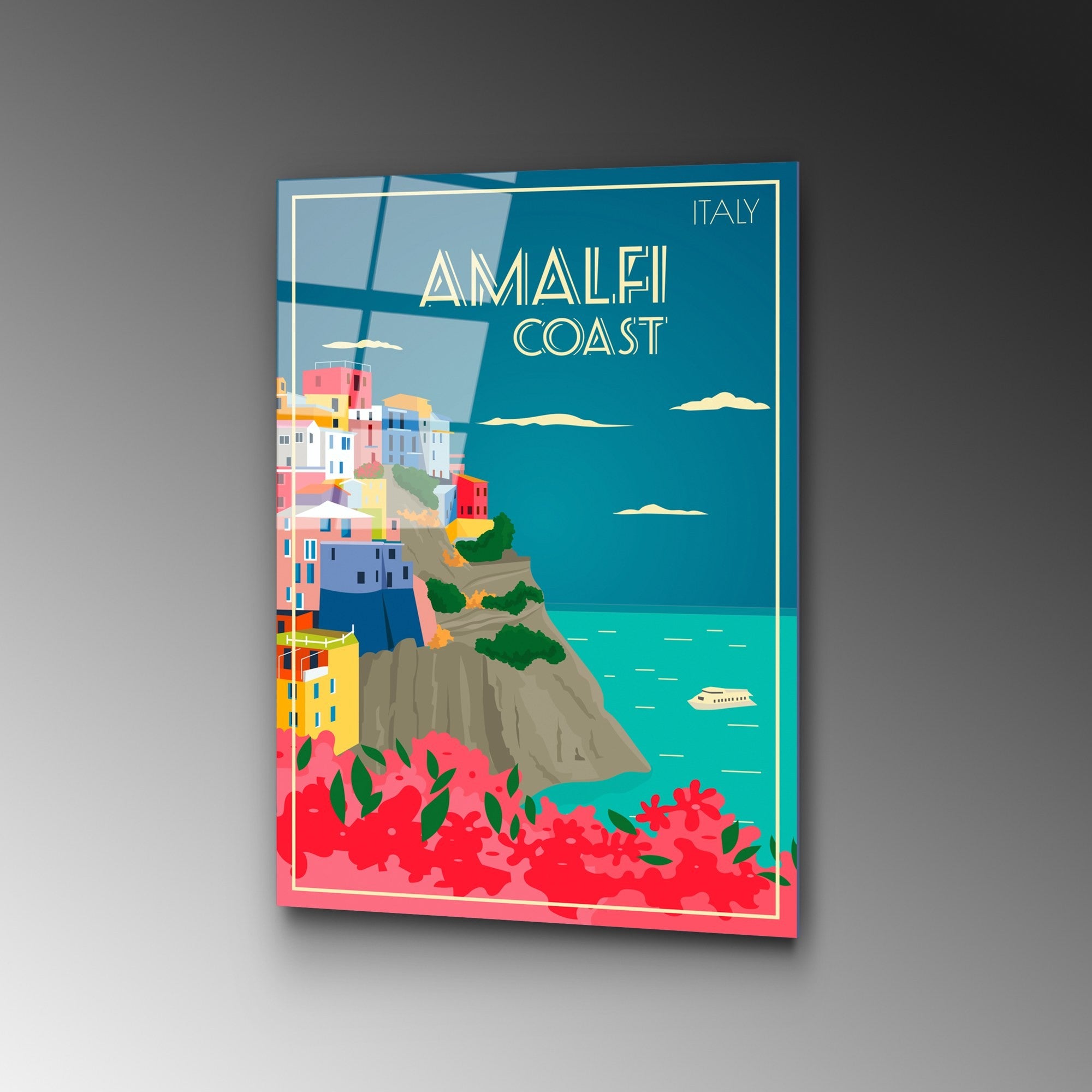 Quadro Decorativo em Vidro Temperado 4 mm 30 x 45 cm Multicolor – UV-1025 (123BZM2520)