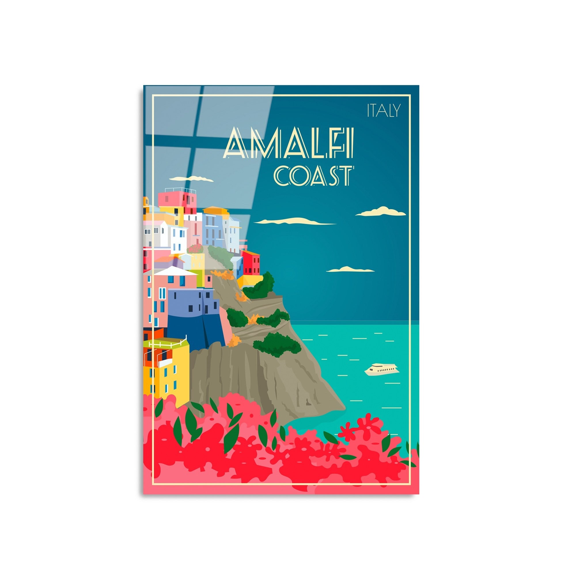 Quadro Decorativo em Vidro Temperado 4 mm 30 x 45 cm Multicolor – UV-1025 (123BZM2520)