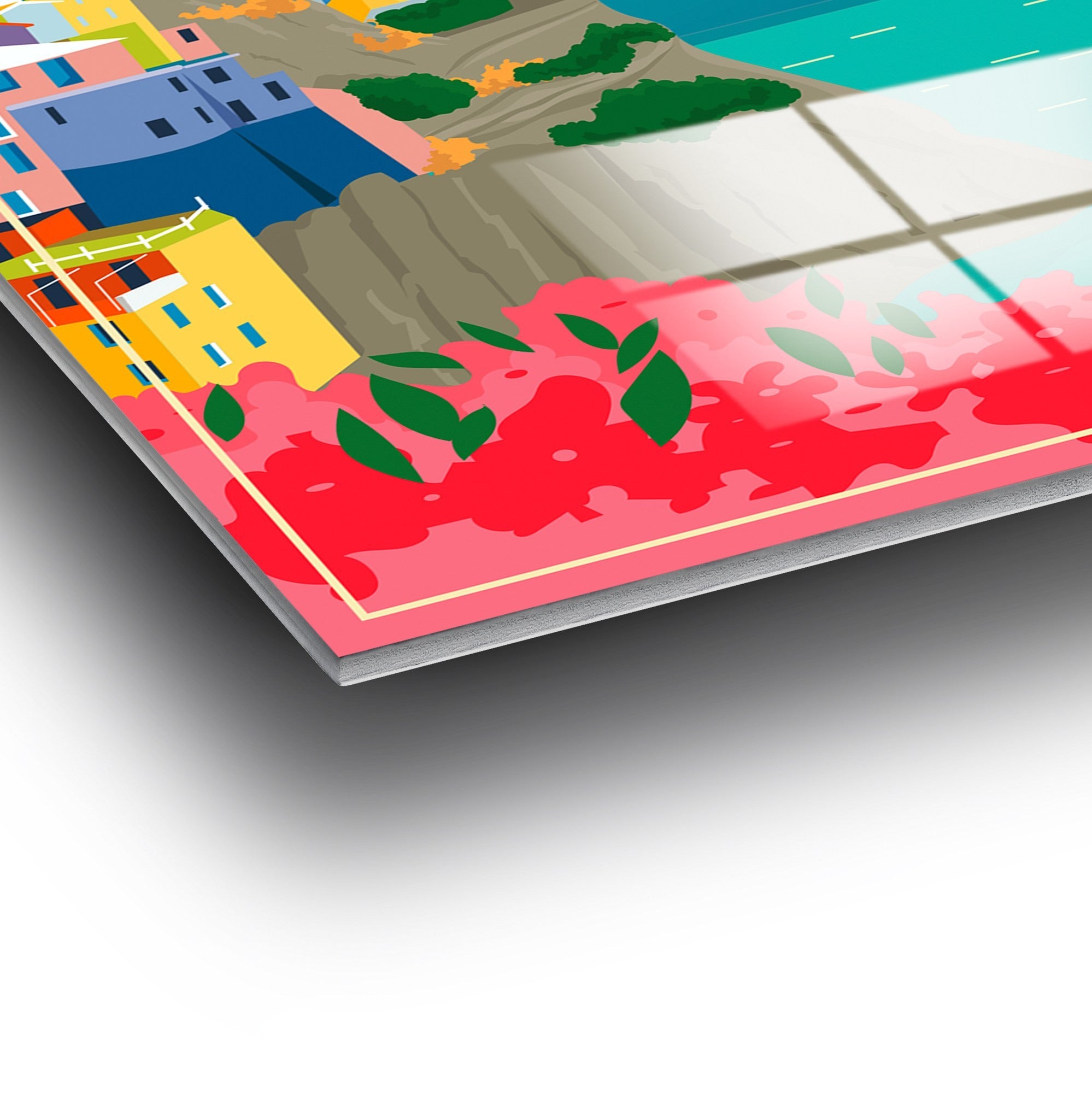 Quadro Decorativo em Vidro Temperado 4 mm 30 x 45 cm Multicolor – UV-1025 (123BZM2520)