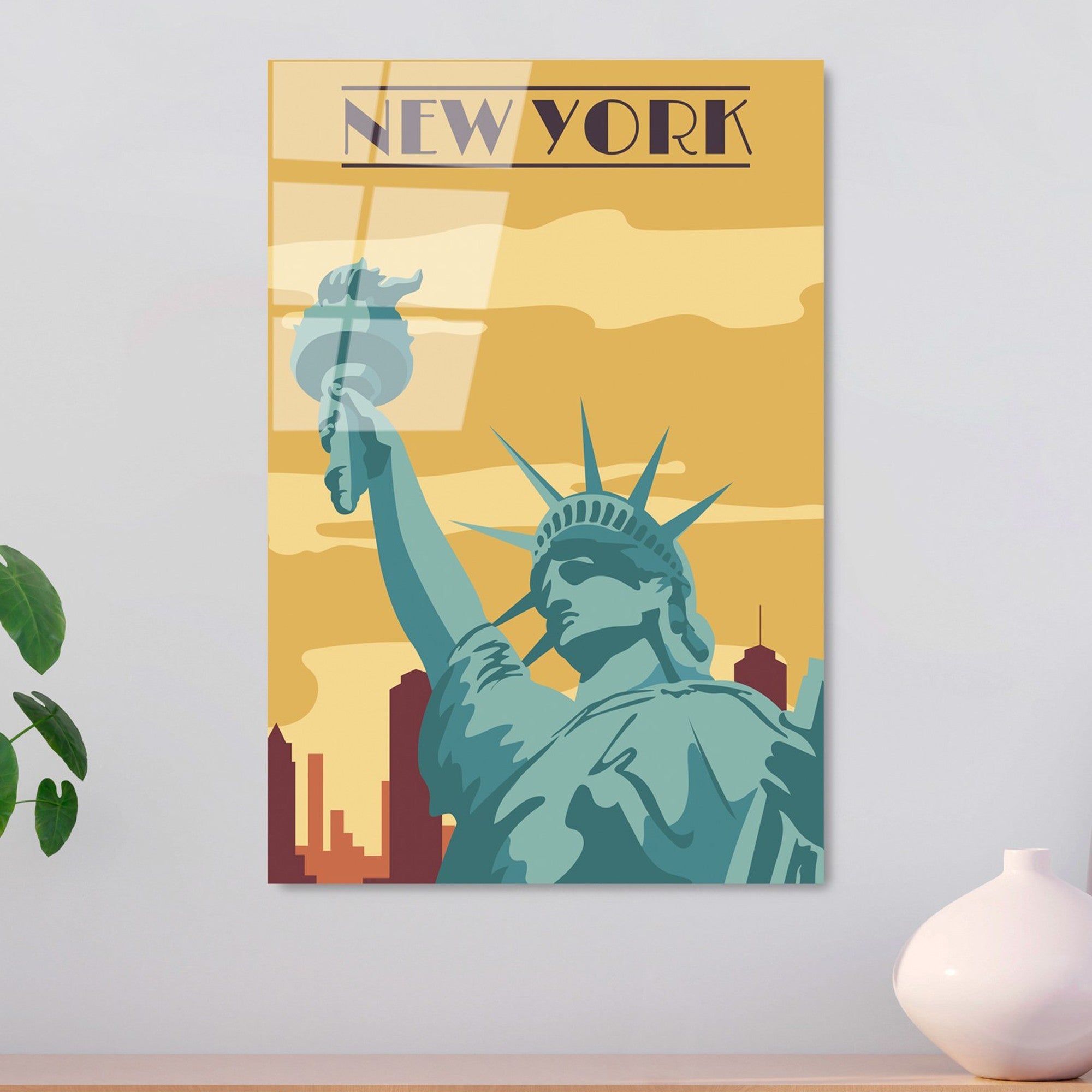 Quadro Decorativo em Vidro Temperado UV-1027, 30 x 45 cm, Multicolor, 100% Vidro 4 mm