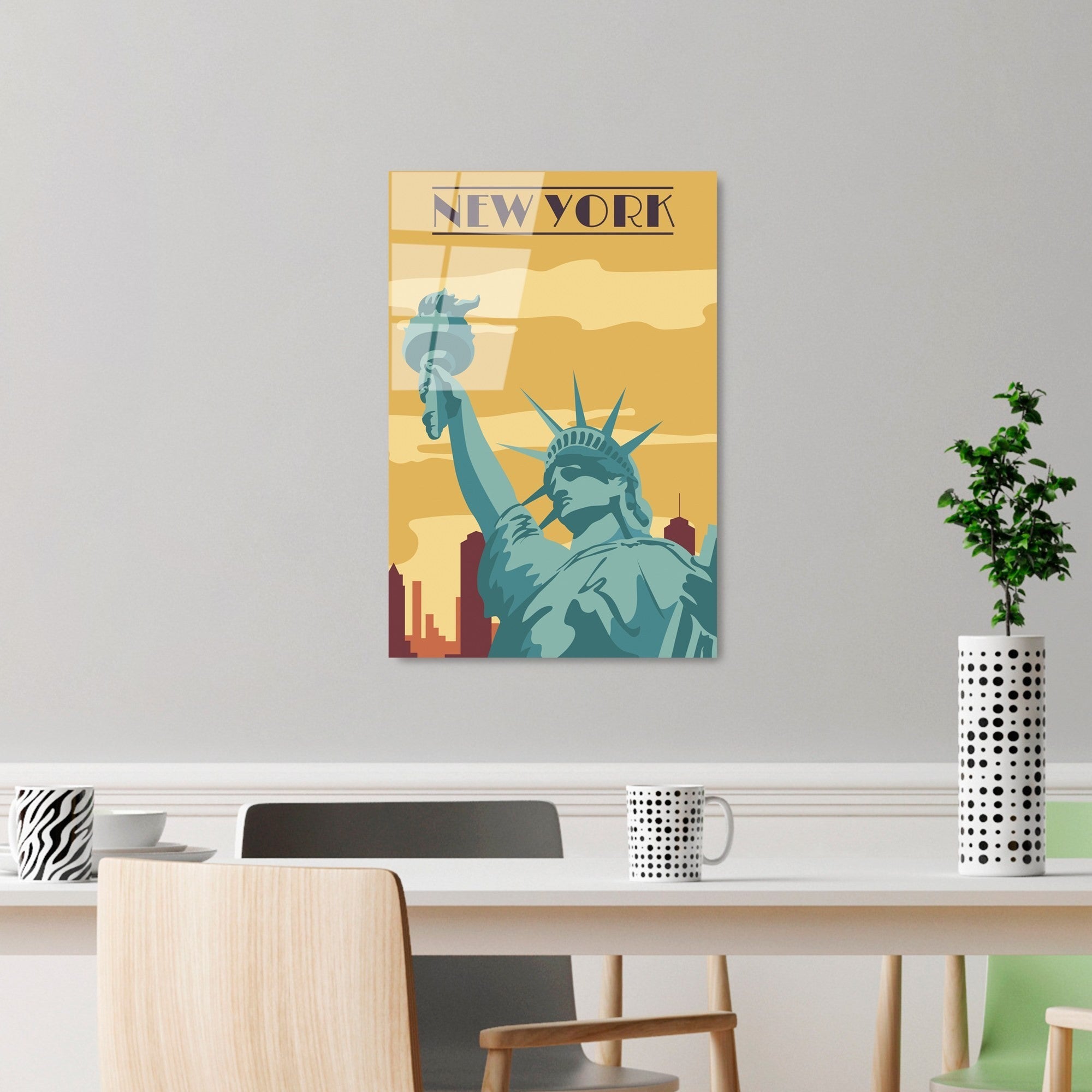 Quadro Decorativo em Vidro Temperado UV-1027, 30 x 45 cm, Multicolor, 100% Vidro 4 mm