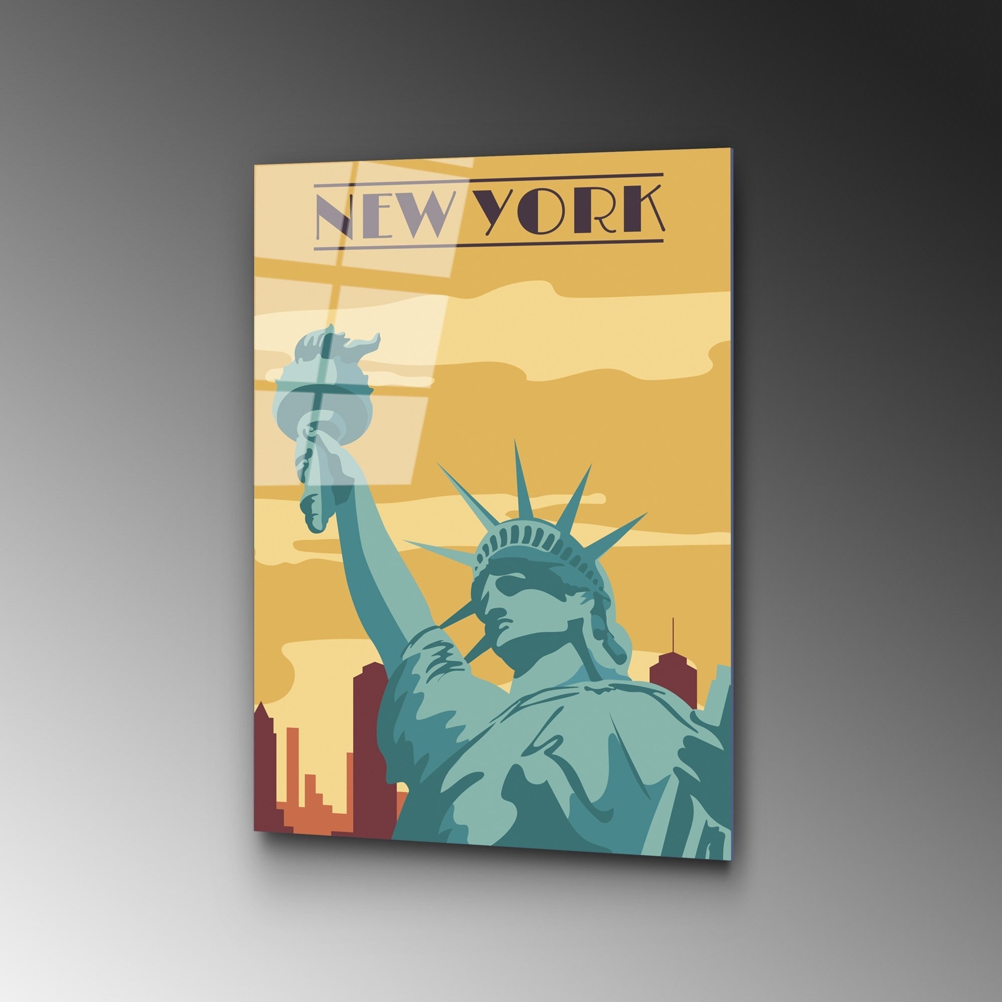 Quadro Decorativo em Vidro Temperado UV-1027, 30 x 45 cm, Multicolor, 100% Vidro 4 mm