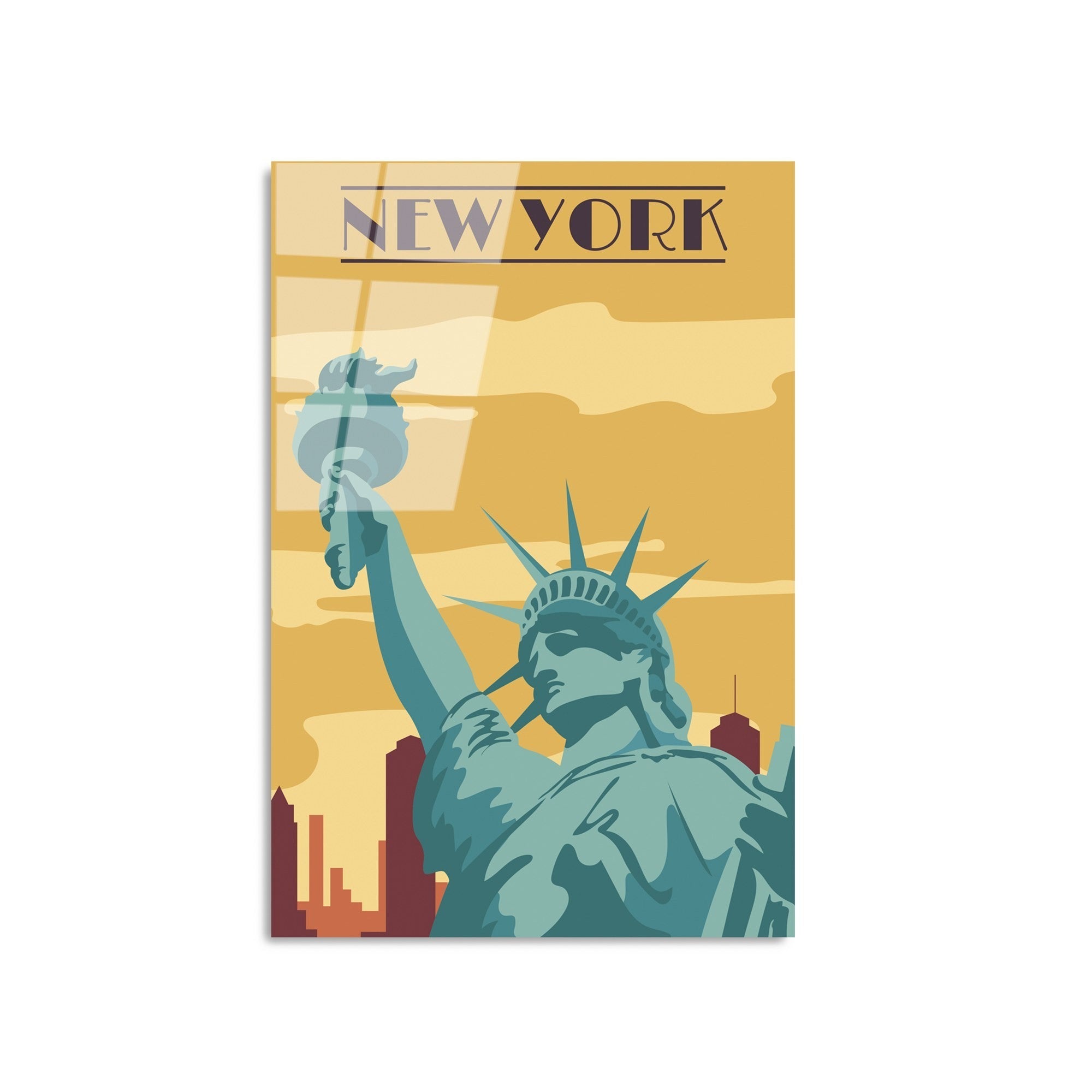 Quadro Decorativo em Vidro Temperado UV-1027, 30 x 45 cm, Multicolor, 100% Vidro 4 mm