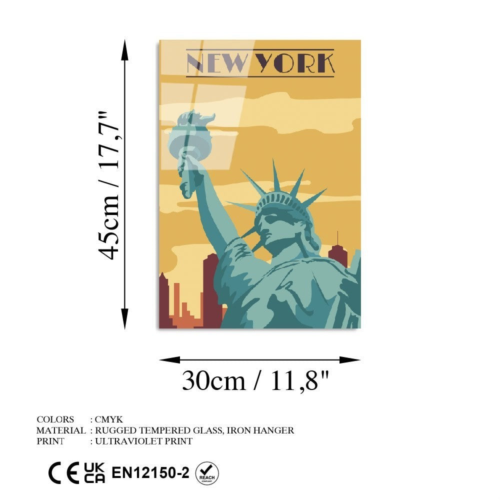 Quadro Decorativo em Vidro Temperado UV-1027, 30 x 45 cm, Multicolor, 100% Vidro 4 mm