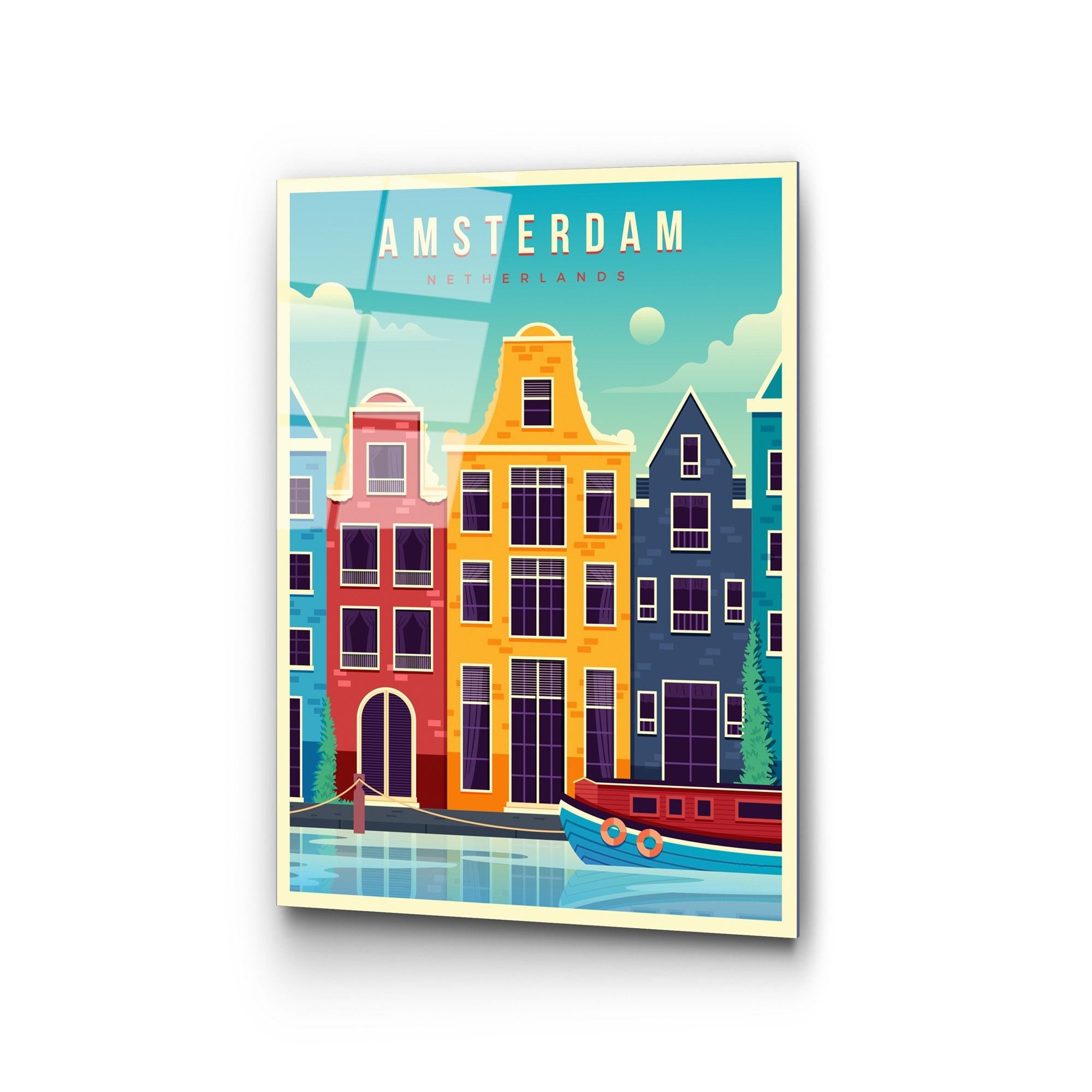 Quadro Decorativo em Vidro Temperado Multicolor UV-1028, 30x45 cm, 4 mm