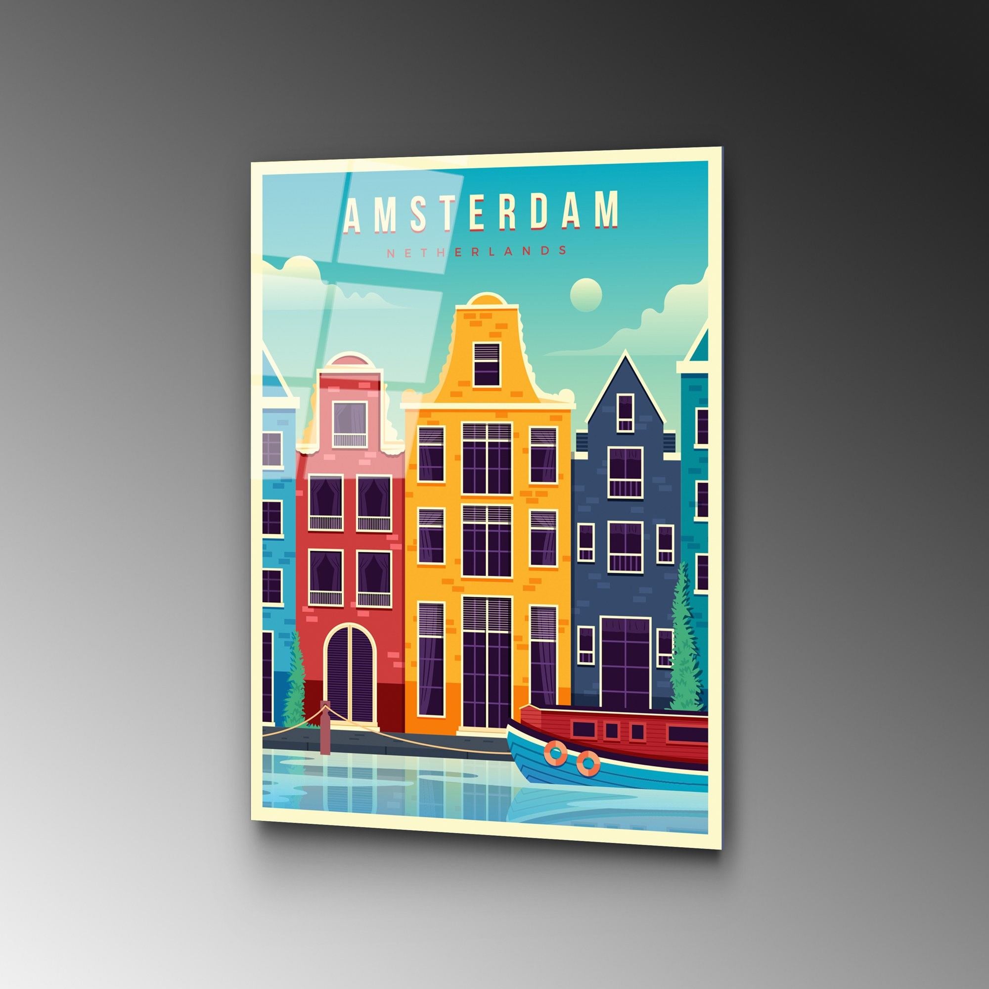 Quadro Decorativo em Vidro Temperado Multicolor UV-1028, 30x45 cm, 4 mm