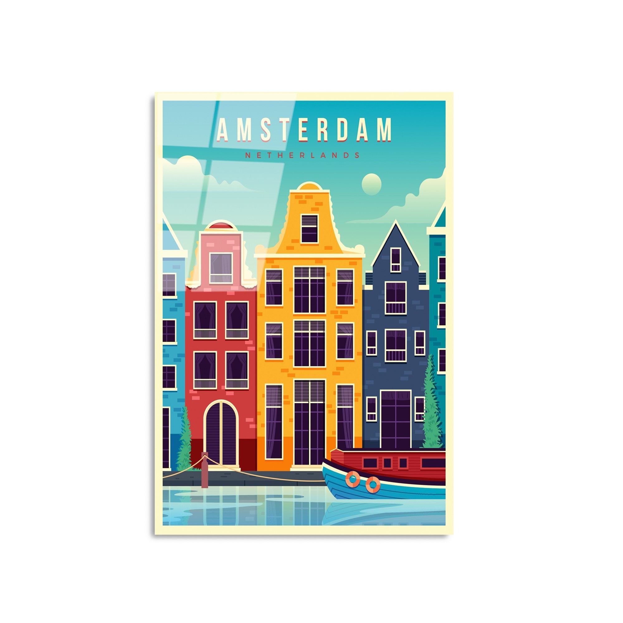 Quadro Decorativo em Vidro Temperado Multicolor UV-1028, 30x45 cm, 4 mm