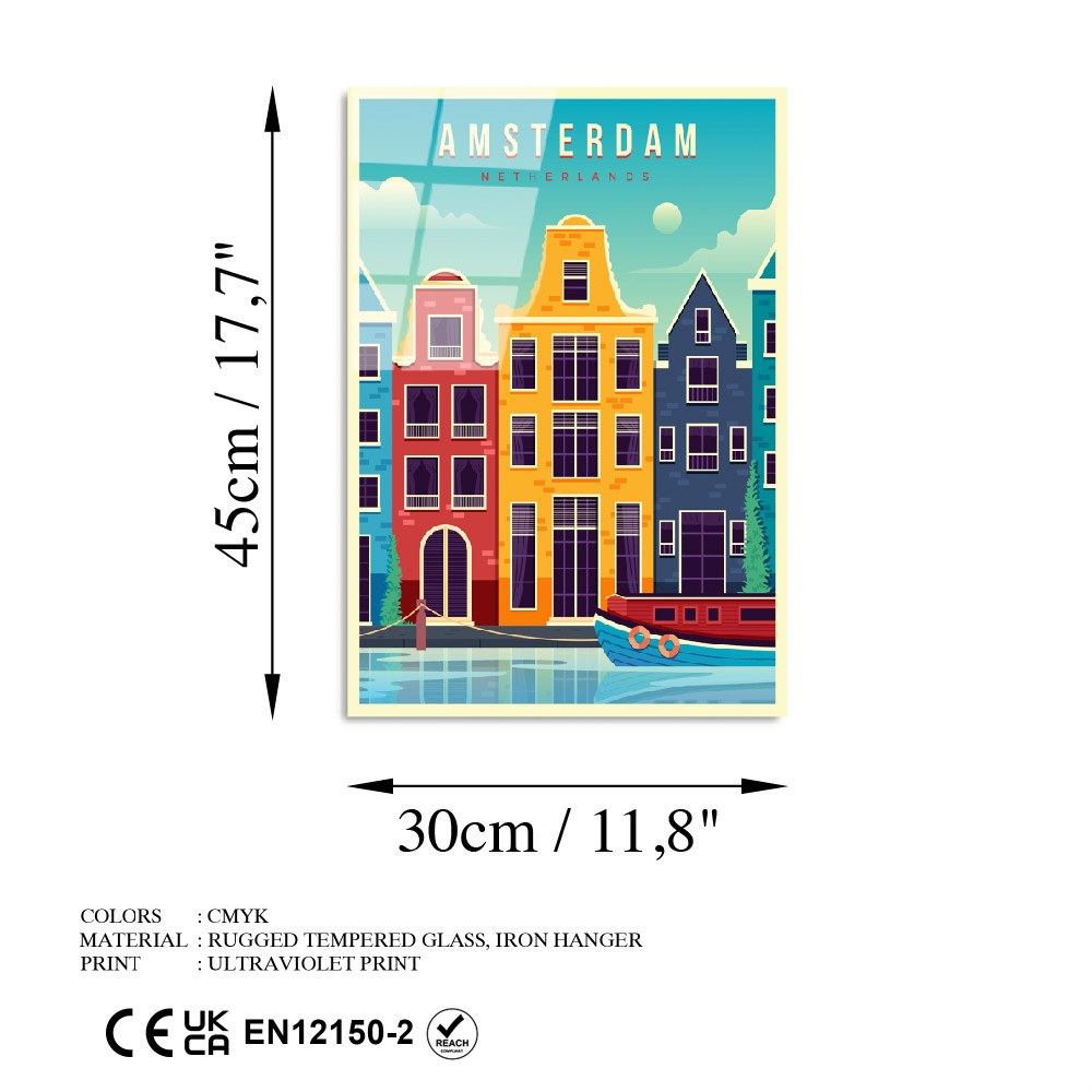 Quadro Decorativo em Vidro Temperado Multicolor UV-1028, 30x45 cm, 4 mm