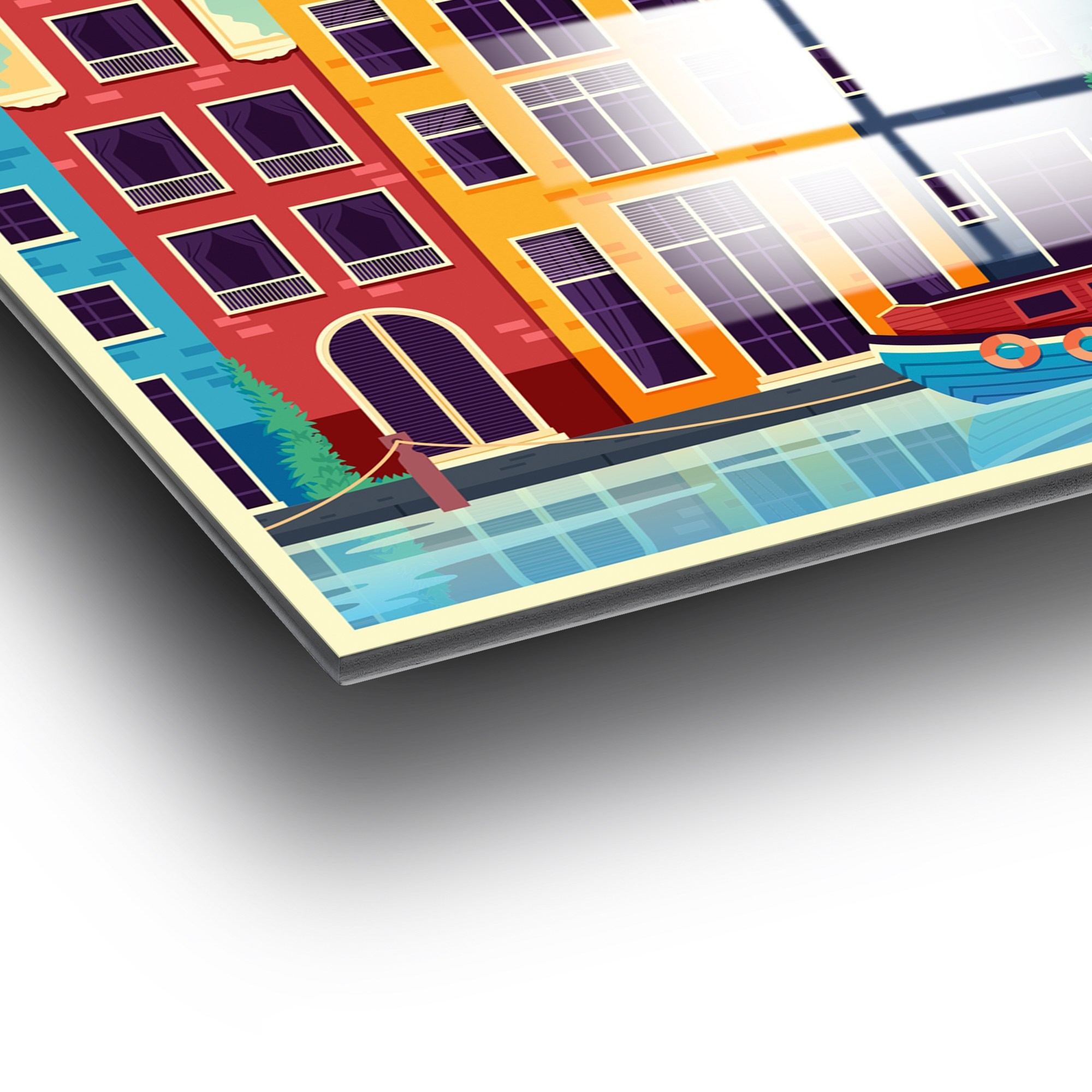 Quadro Decorativo em Vidro Temperado Multicolor UV-1028, 30x45 cm, 4 mm