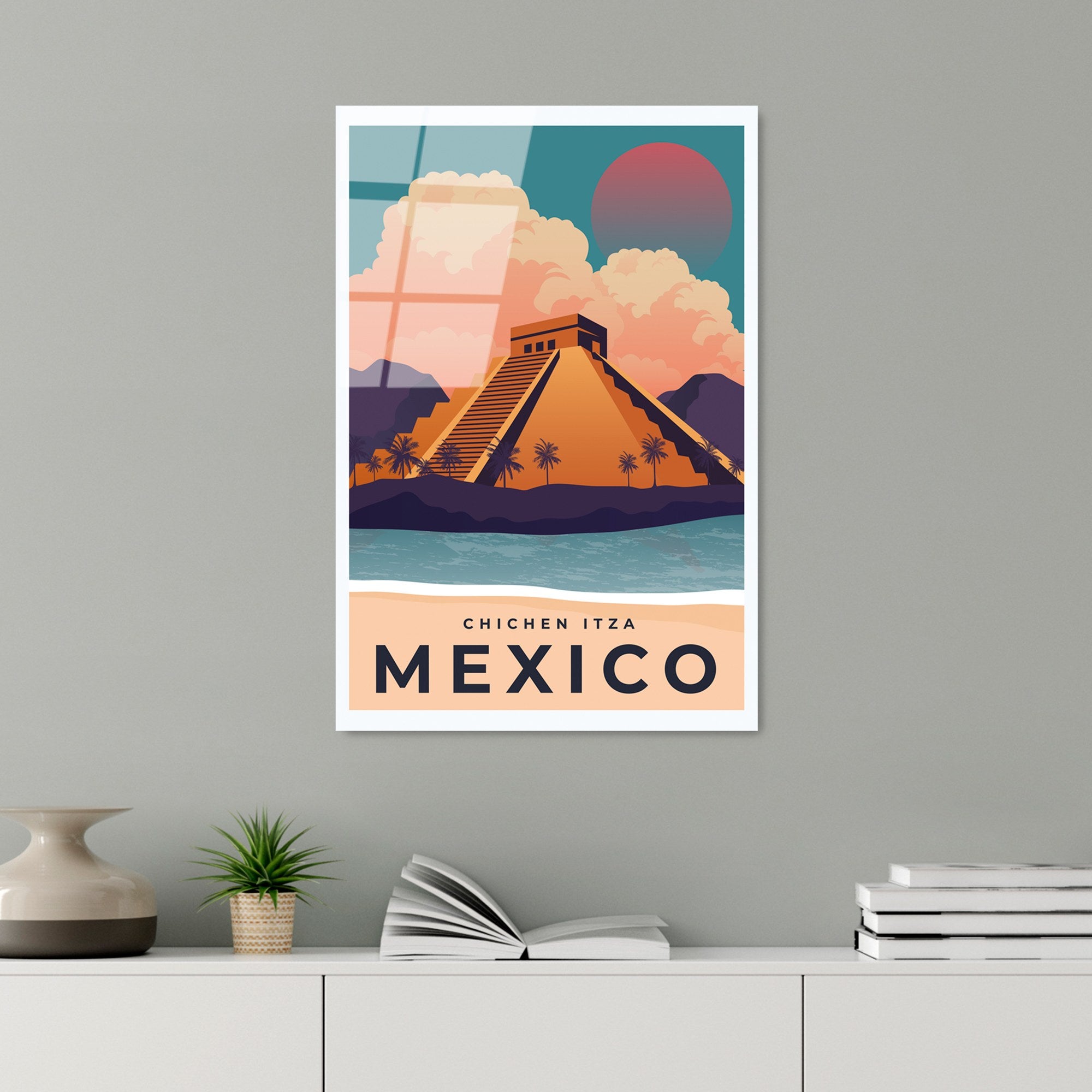 Quadro Decorativo em Vidro Temperado UV-1029 (30 x 45 cm) – Multicolor, 100% vidro temperado 4 mm