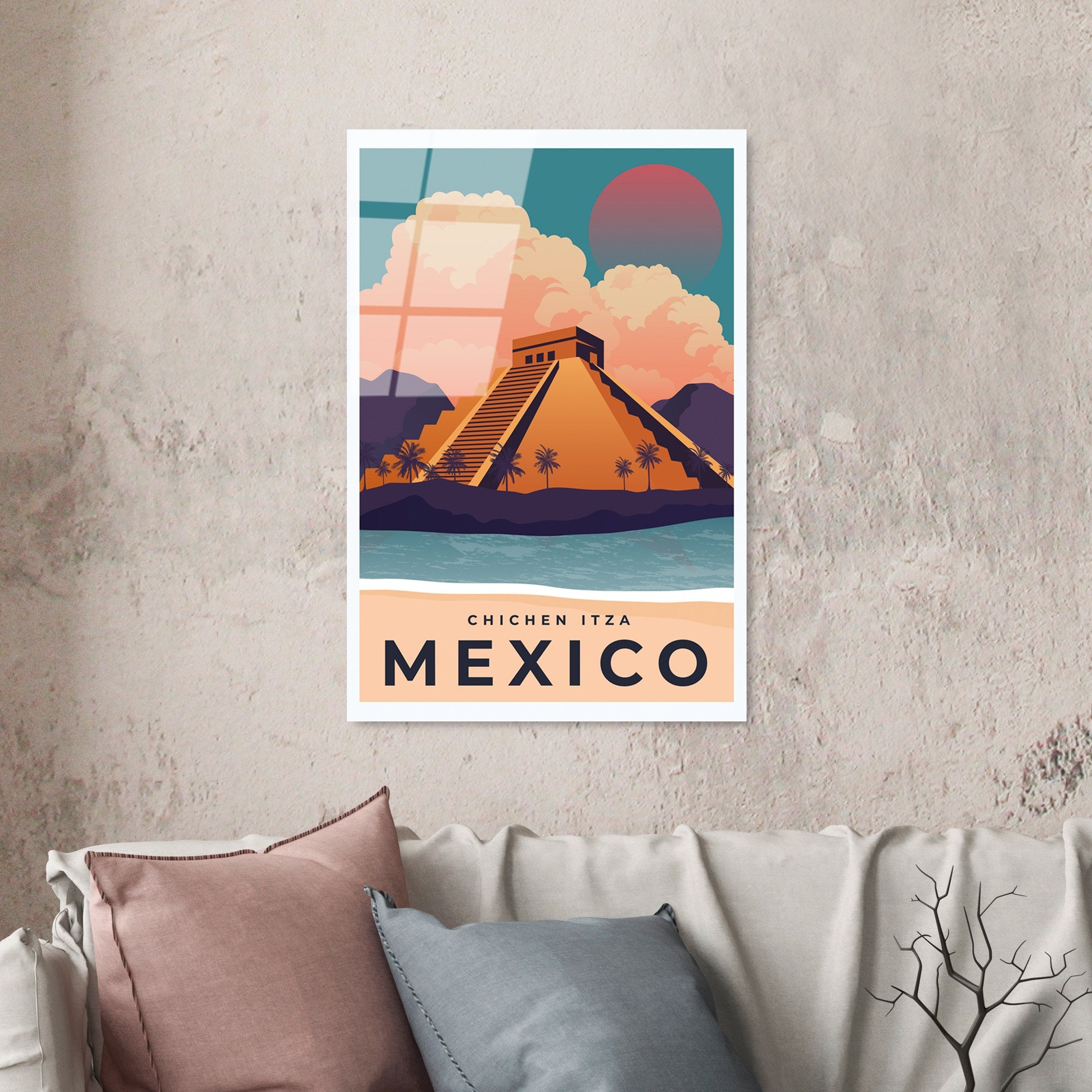 Quadro Decorativo em Vidro Temperado UV-1029 (30 x 45 cm) – Multicolor, 100% vidro temperado 4 mm