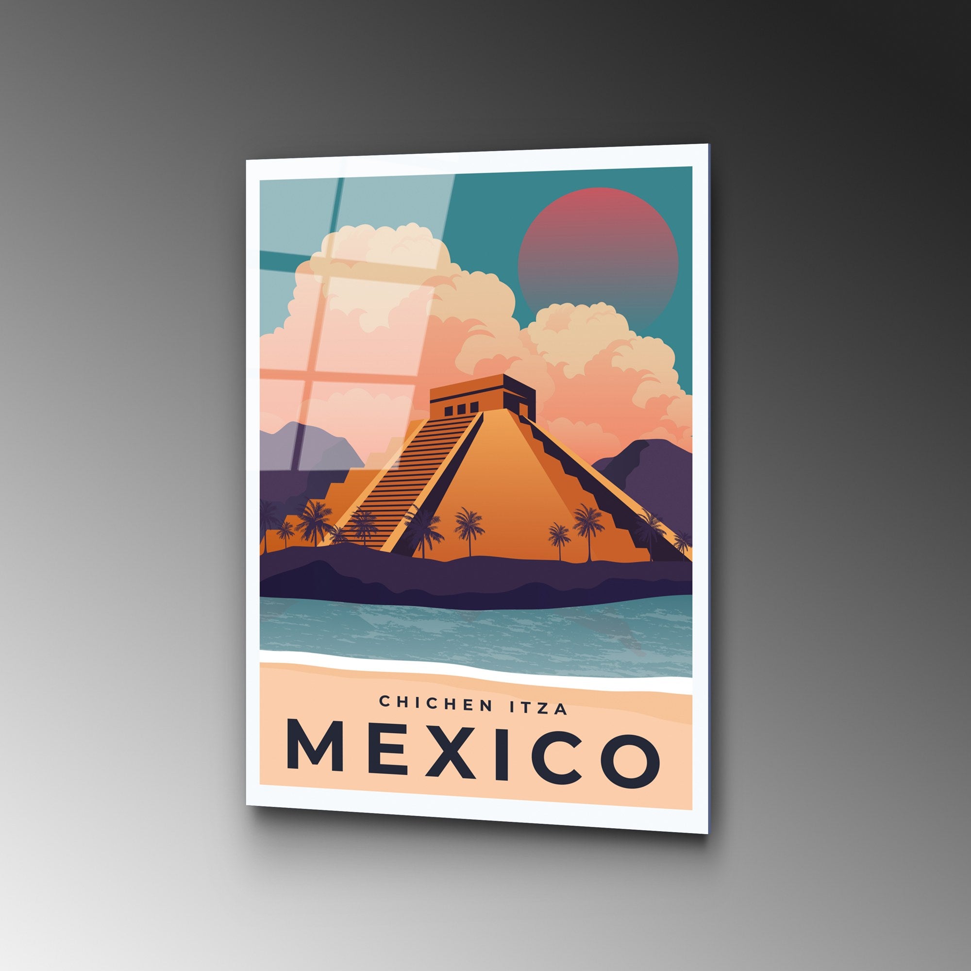 Quadro Decorativo em Vidro Temperado UV-1029 (30 x 45 cm) – Multicolor, 100% vidro temperado 4 mm