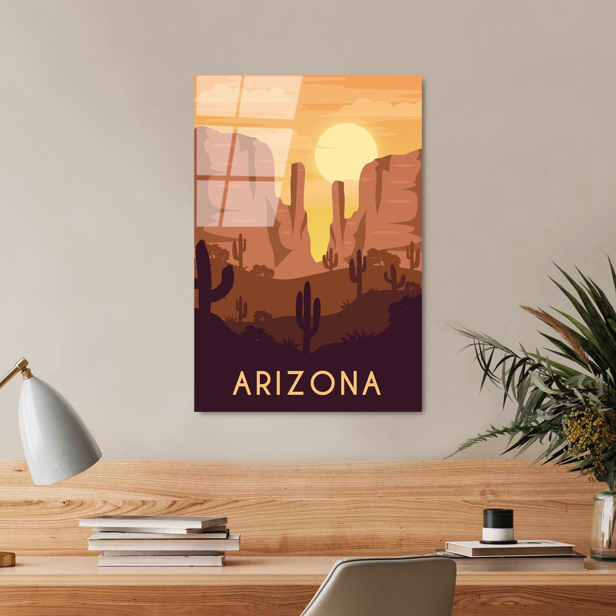 Quadro Decorativo em Vidro Temperado UV-1030 (30 x 45 cm) Multicolor – 4 mm