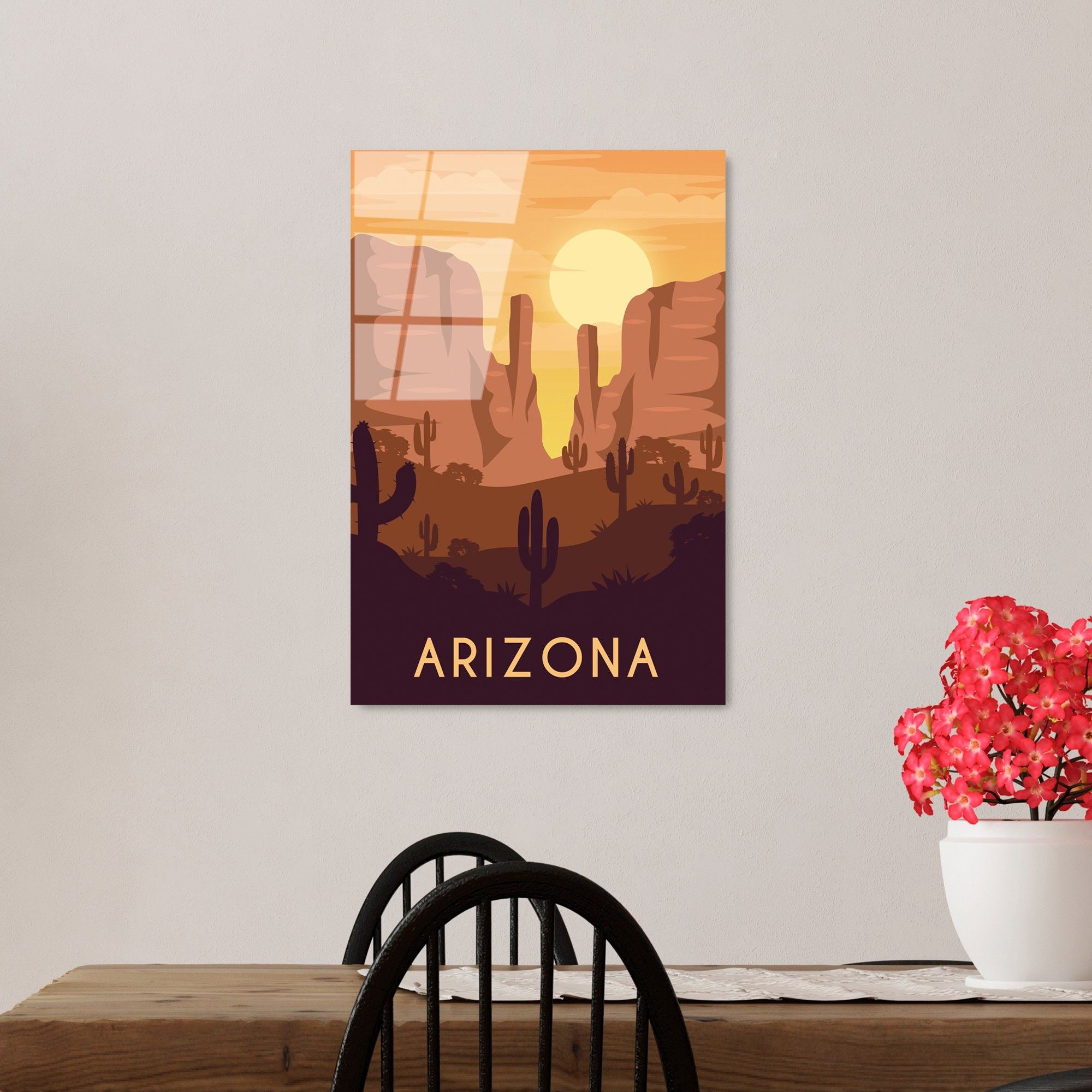 Quadro Decorativo em Vidro Temperado UV-1030 (30 x 45 cm) Multicolor – 4 mm