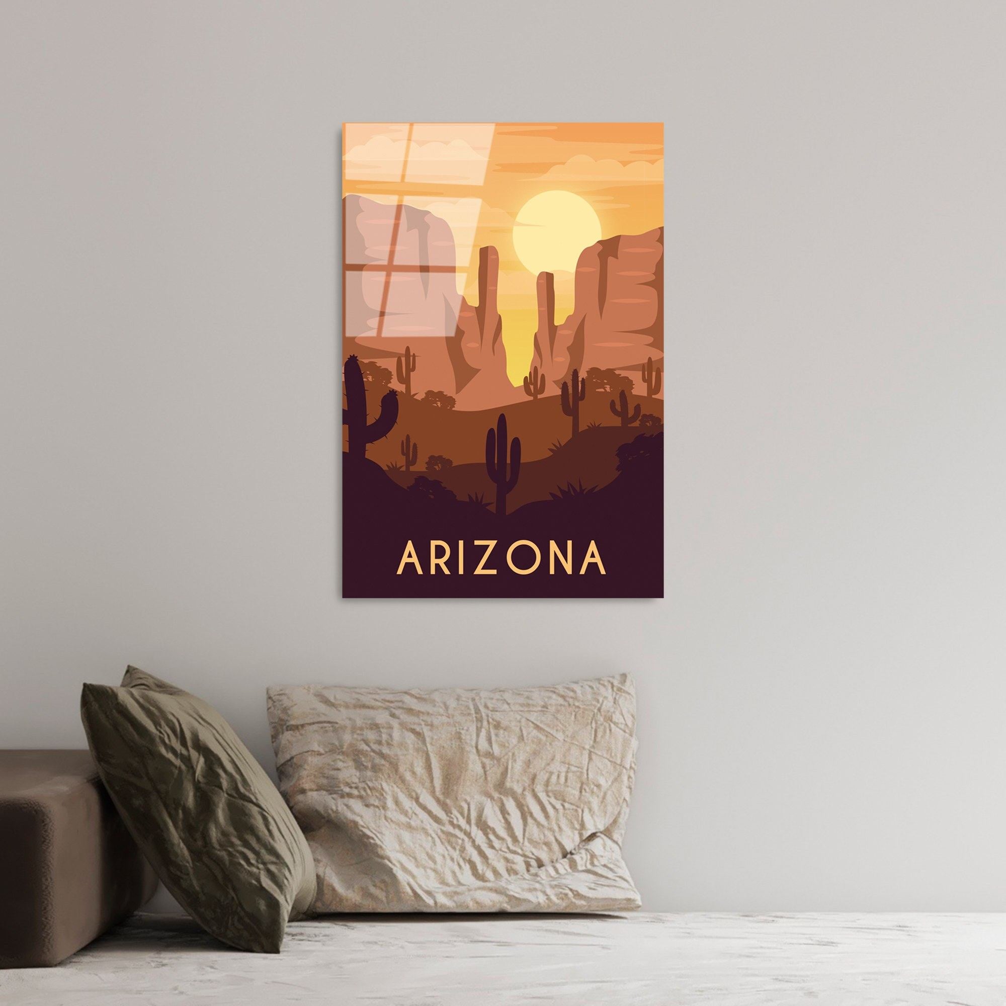 Quadro Decorativo em Vidro Temperado UV-1030 (30 x 45 cm) Multicolor – 4 mm