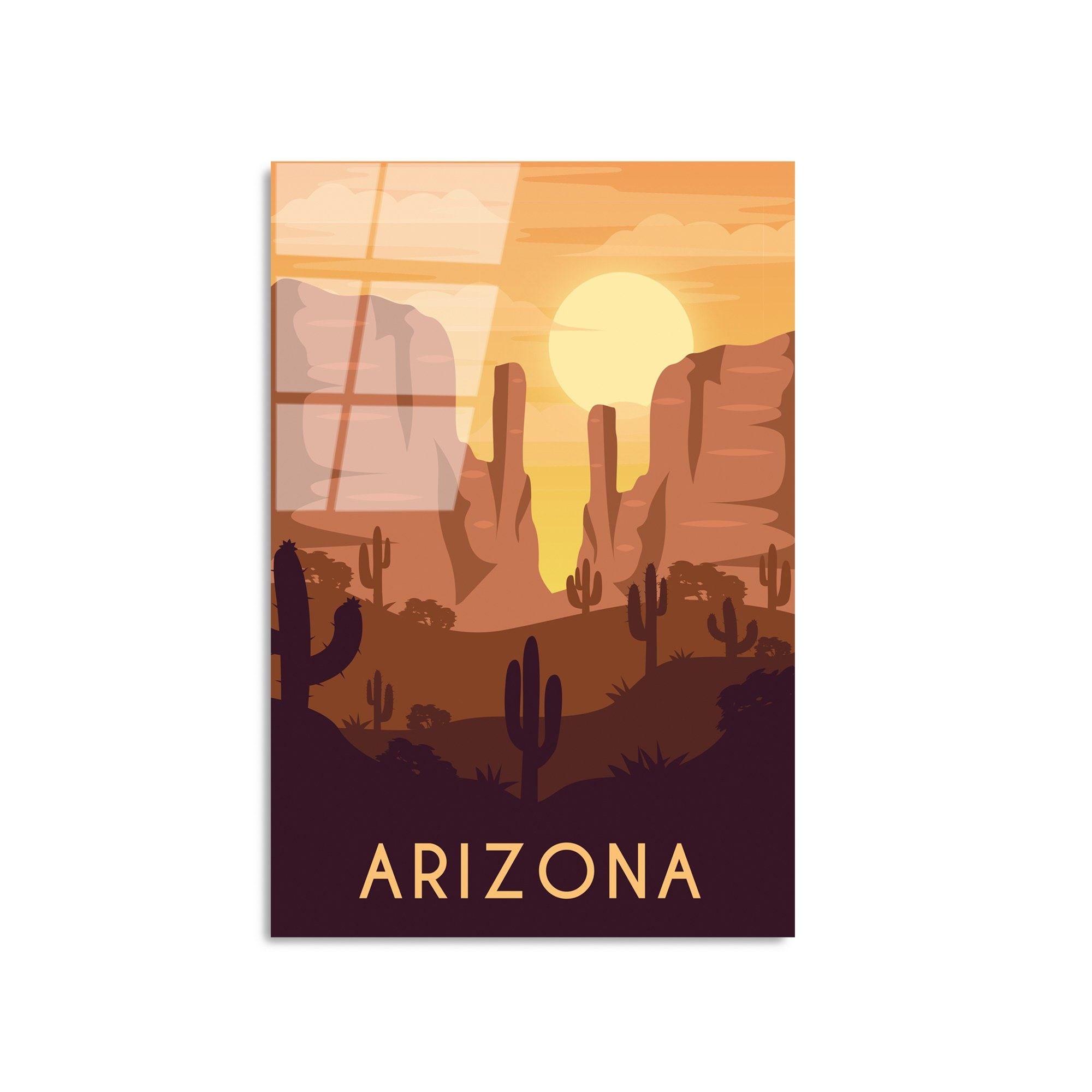 Quadro Decorativo em Vidro Temperado UV-1030 (30 x 45 cm) Multicolor – 4 mm