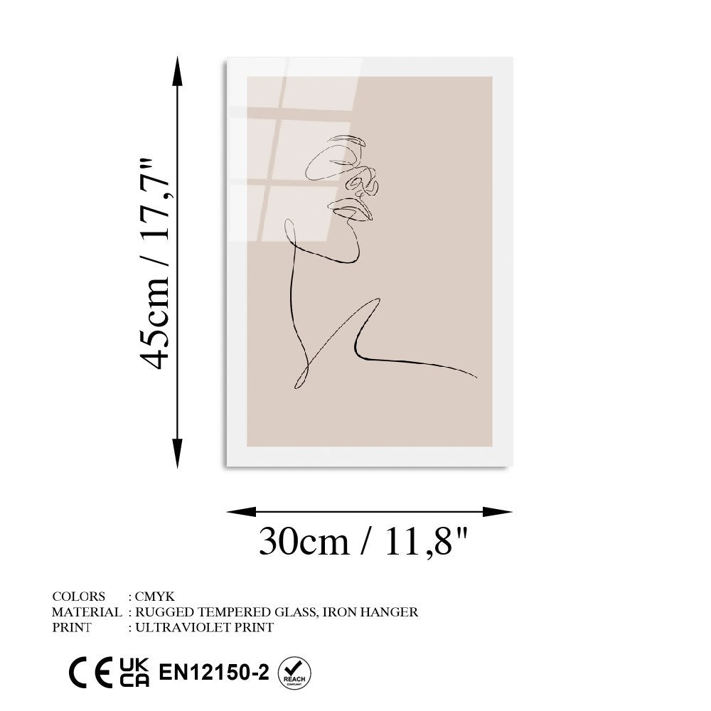 Quadro Decorativo em Vidro Temperado UV-1031, 30x45 cm, Multicolor, 4 mm