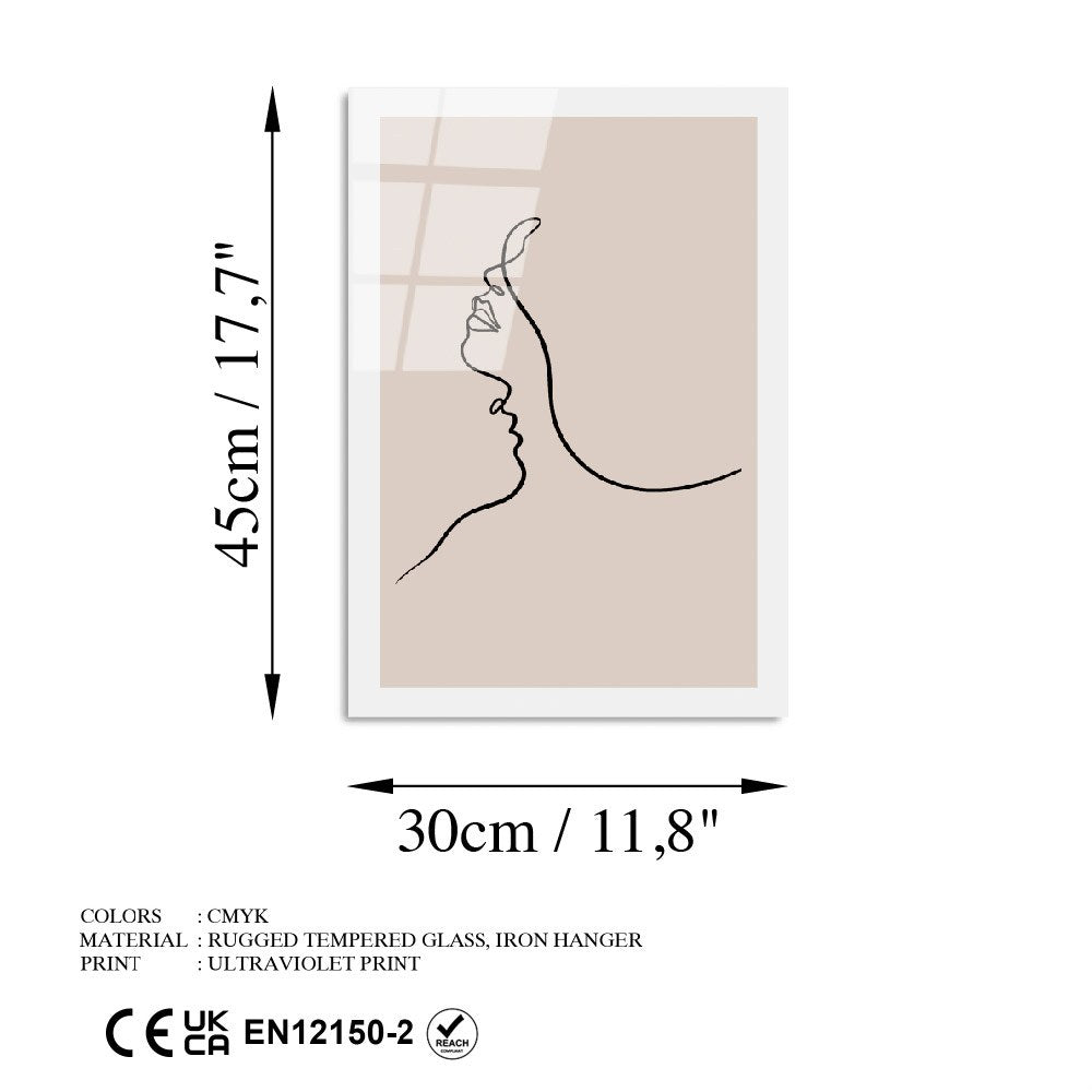 Quadro Decorativo em Vidro Temperado 4 mm UV-1032, Multicolor, 30 x 45 cm (Ref. 123BZM2527)