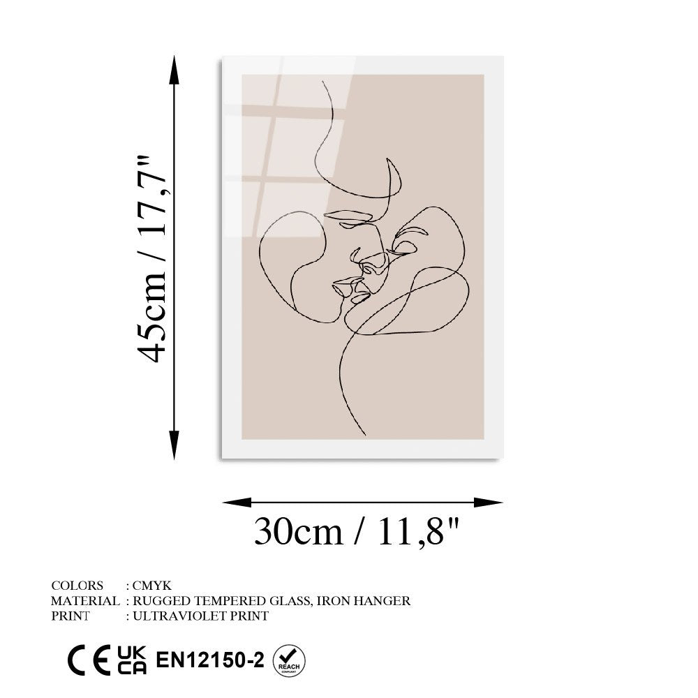 Quadro Decorativo em Vidro Temperado UV-1034 (30 x 45 cm, Multicolor, 4 mm)