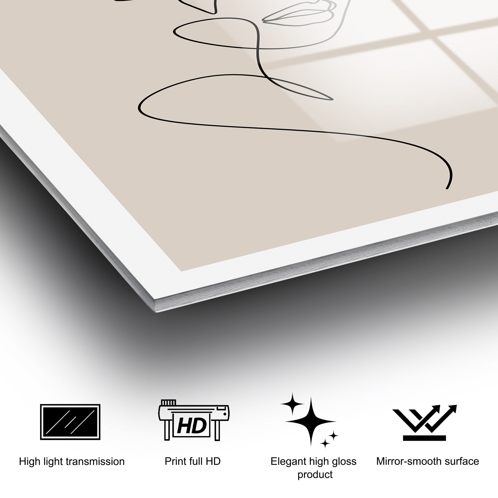 Quadro Decorativo em Vidro Temperado UV-1036, Multicolor, 30 x 45 cm, 4 mm