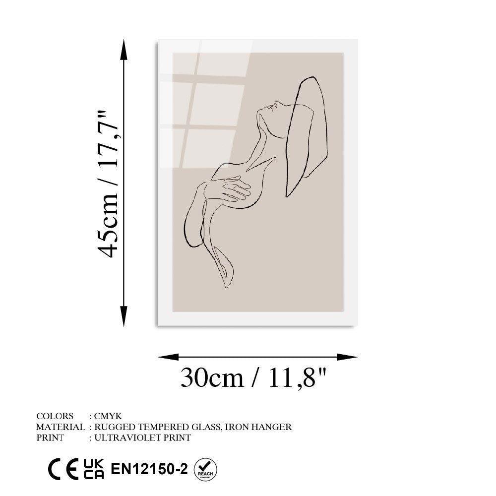 Quadro Decorativo em Vidro Temperado 4 mm 30x45 cm Multicolor | UV-1037