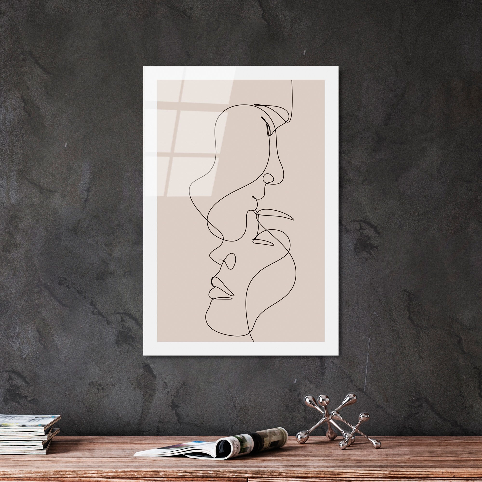 Pintura Decorativa em Vidro Temperado 4 mm — UV-1038 (30 x 45 cm), Multicolor