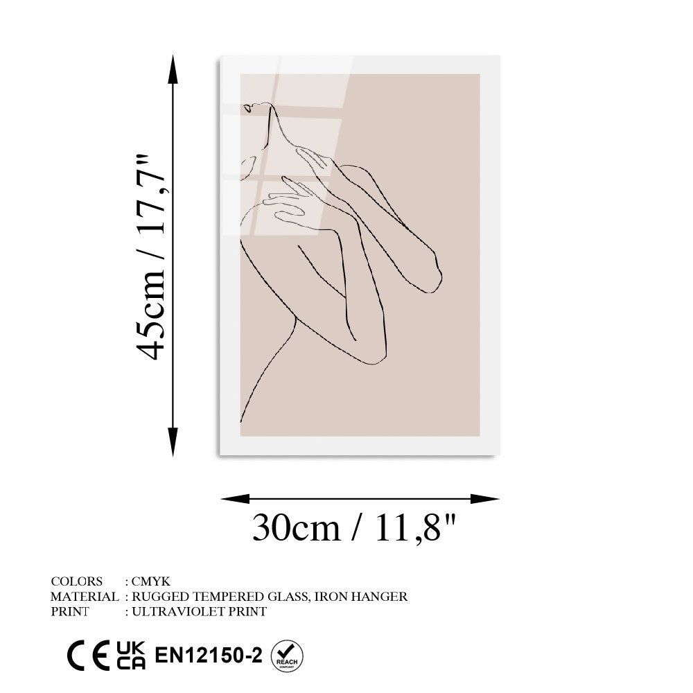 Quadro Decorativo em Vidro Temperado UV-1041, 30 x 45 cm, Multicolor, 4 mm