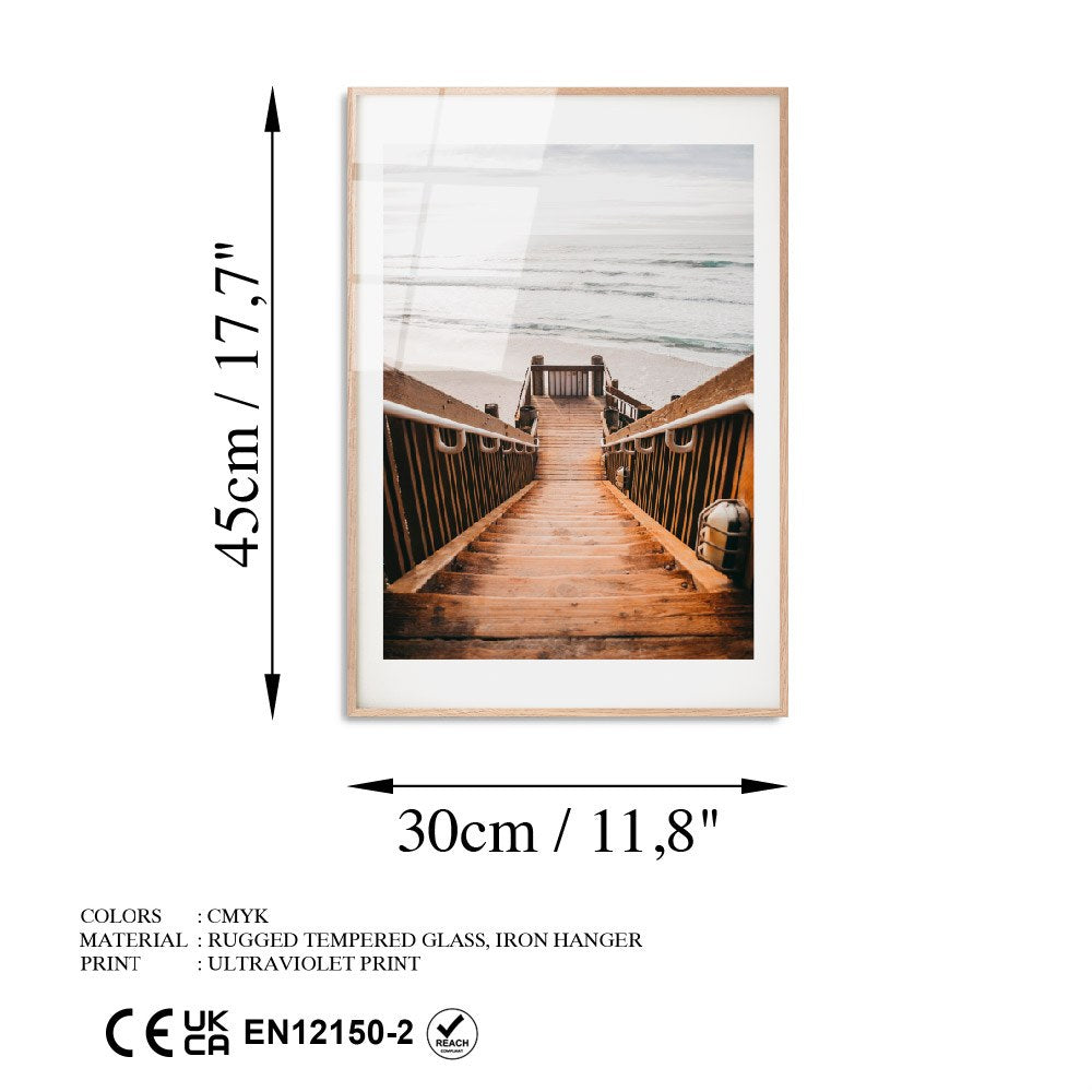 Quadro Decorativo em Vidro Temperado 4 mm Multicolor UV-1042 — 30 x 45 cm