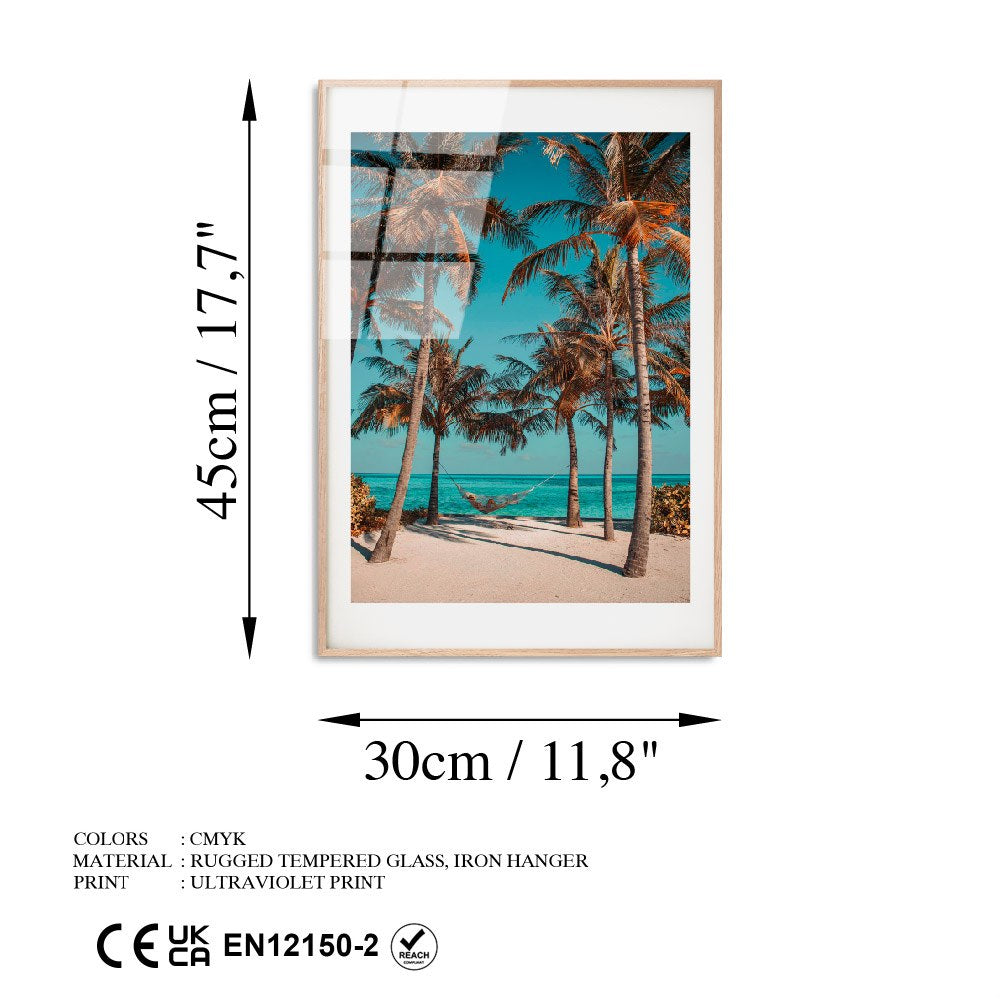 Quadro Decorativo em Vidro Temperado UV-1043, Multicolor, 30 x 45 cm, 4 mm