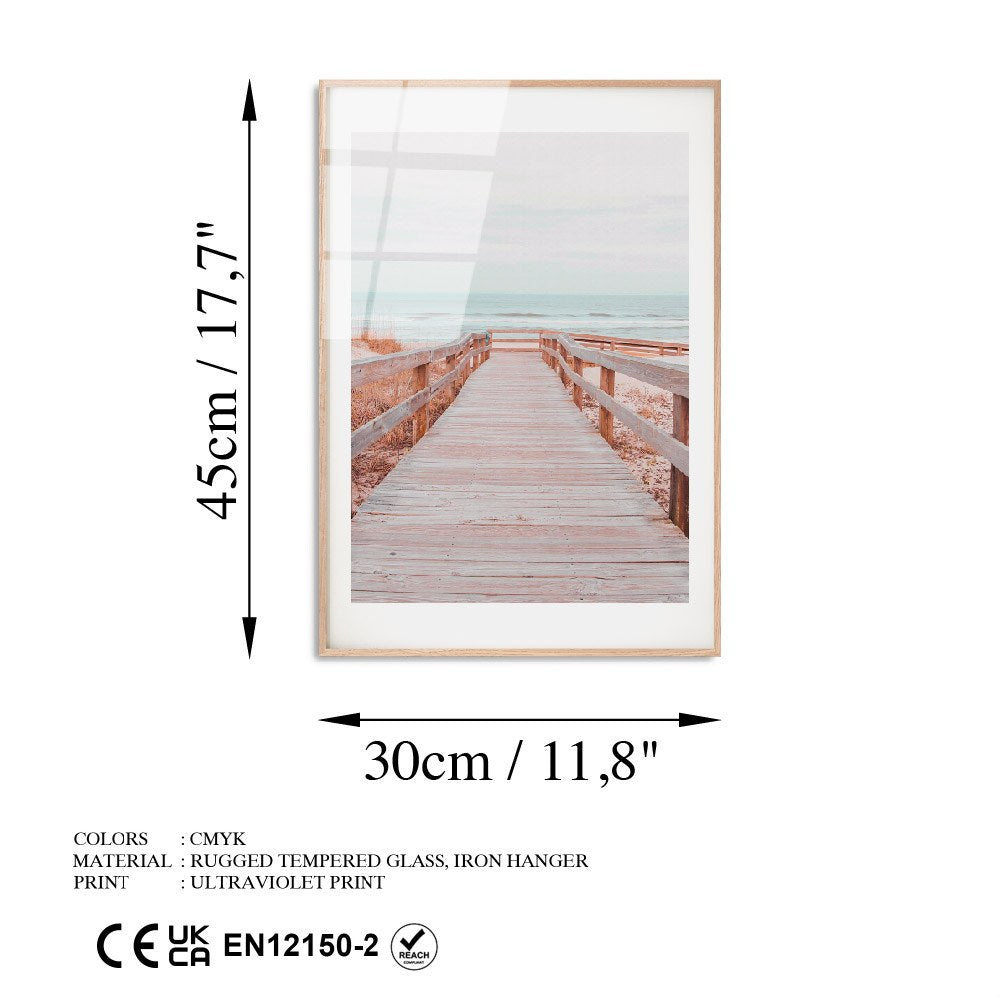 Quadro Decorativo em Vidro Temperado 100% (4 mm), Multicolor, 30 x 45 cm – UV-1044